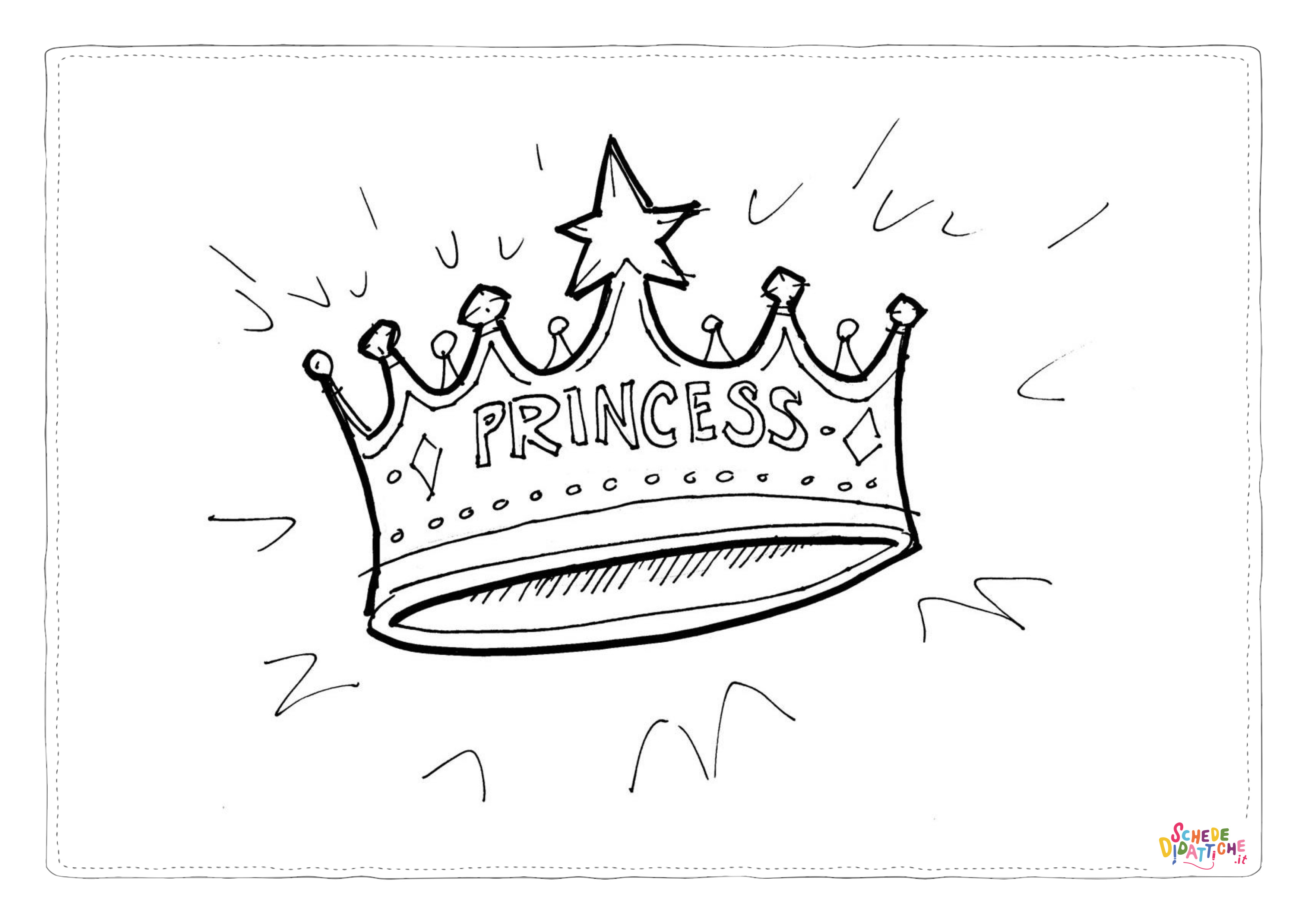 Disegno "Disegno di corona reale da stampare e colorare 10" Disegno di corona reale da stampare e colorare 10