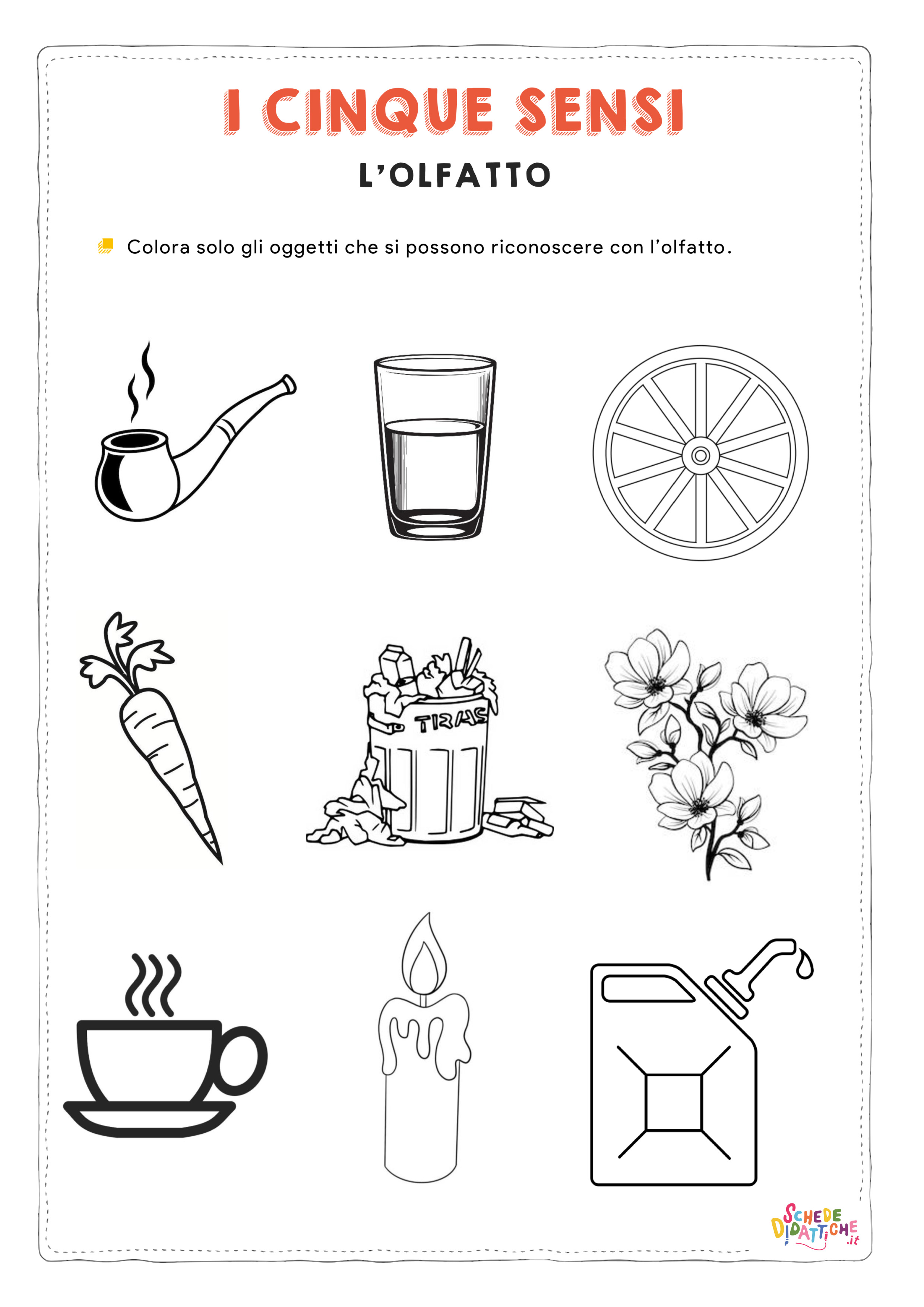 Disegno "I cinque sensi - L'Olfatto" I cinque sensi - L'Olfatto