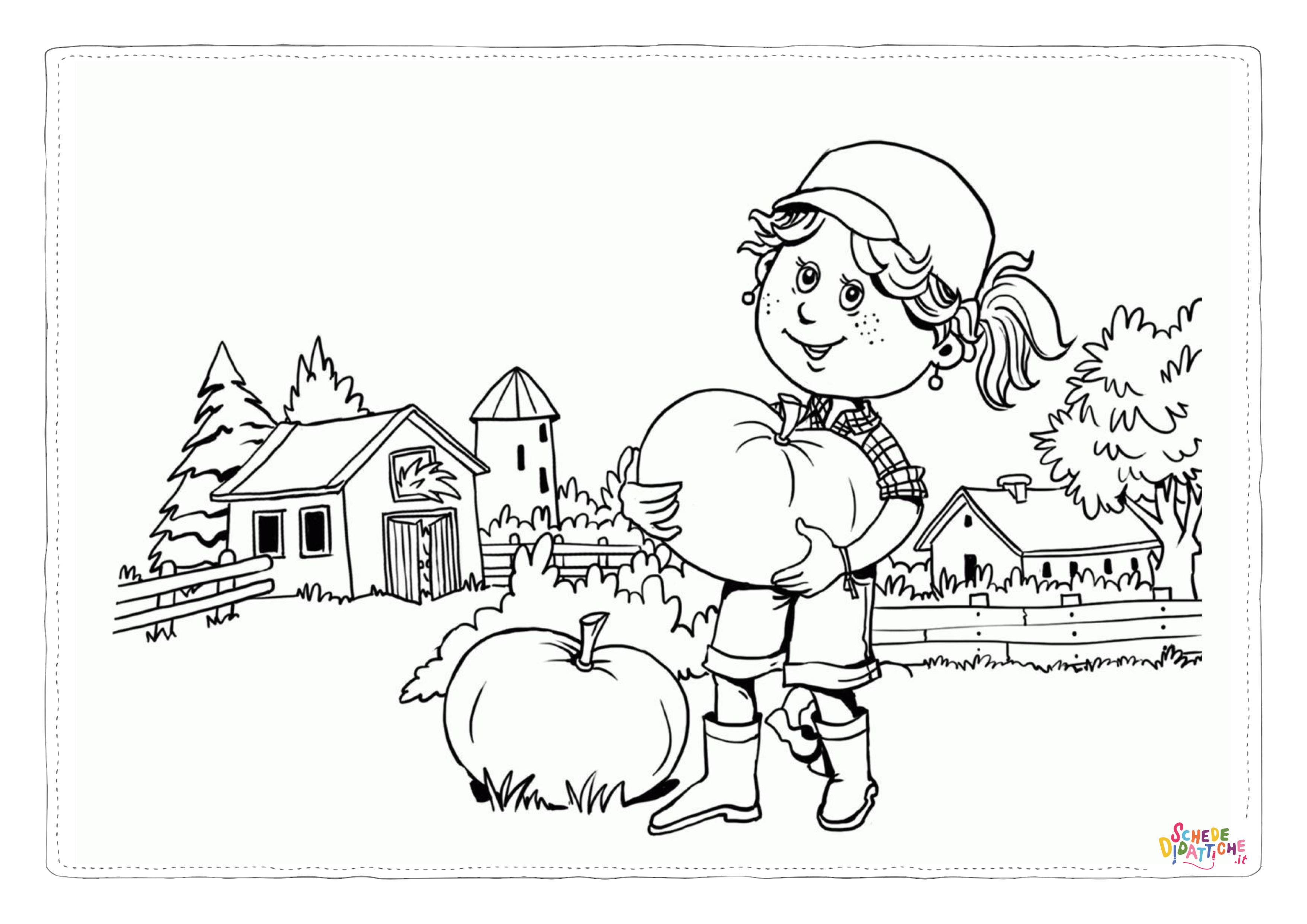 Disegno "Disegno di agricoltore da stampare e colorare 23" Disegno di agricoltore da stampare e colorare 23