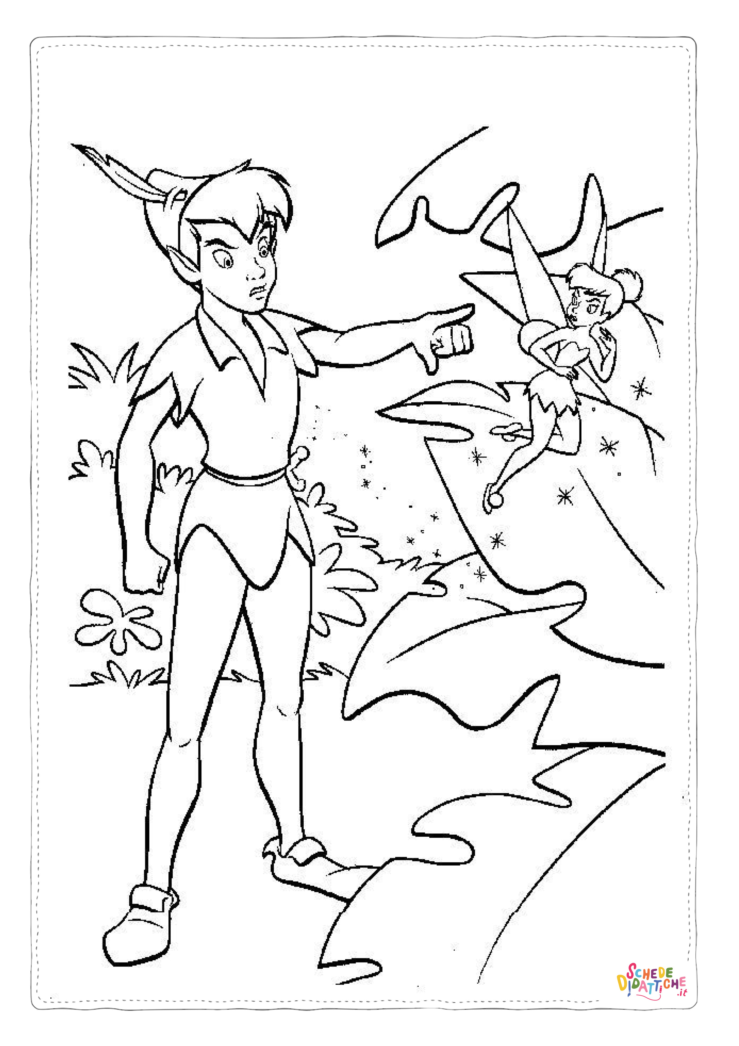 Disegno di Peter Pan da stampare e colorare 120