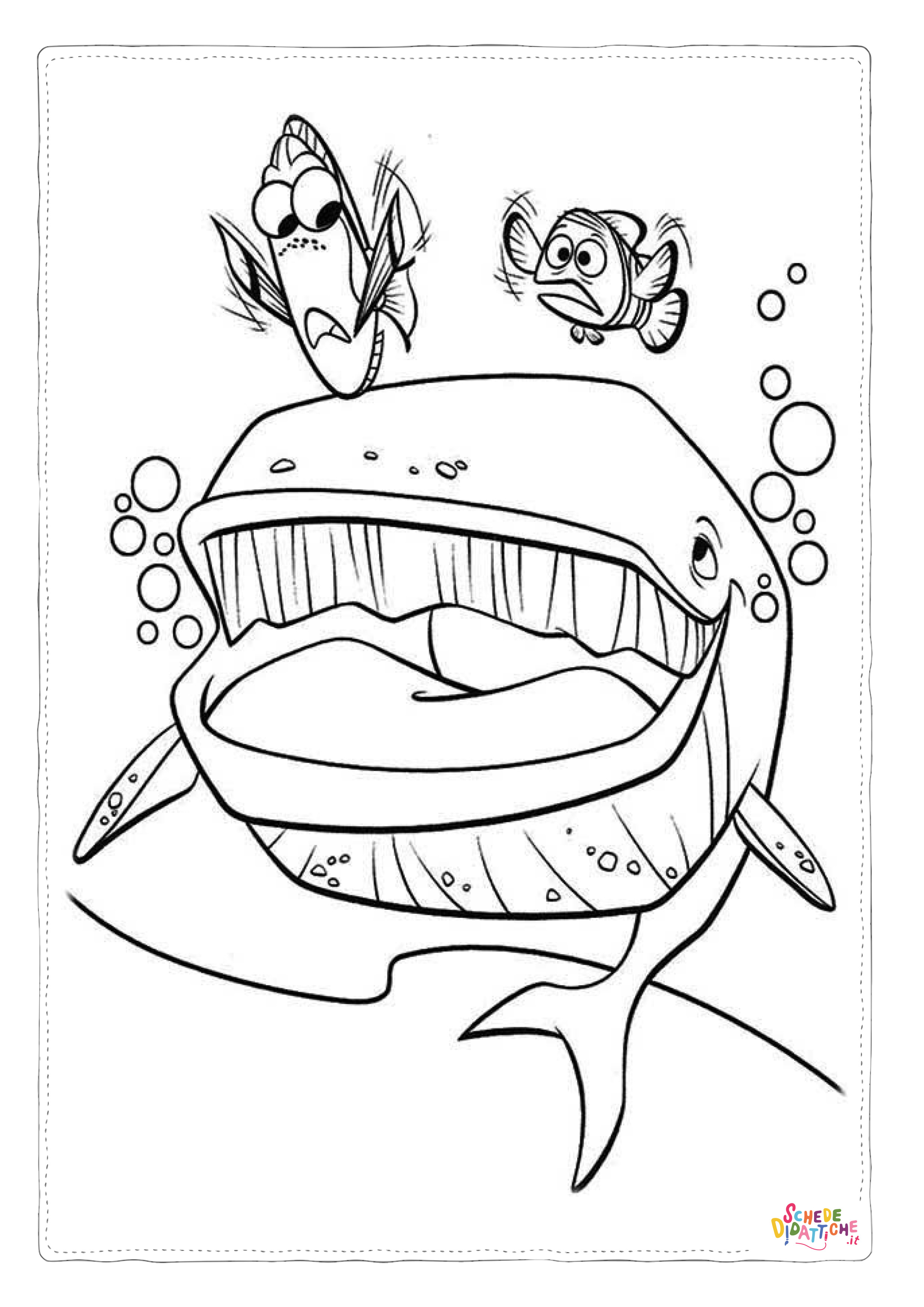 Disegno di balena da stampare e colorare 23