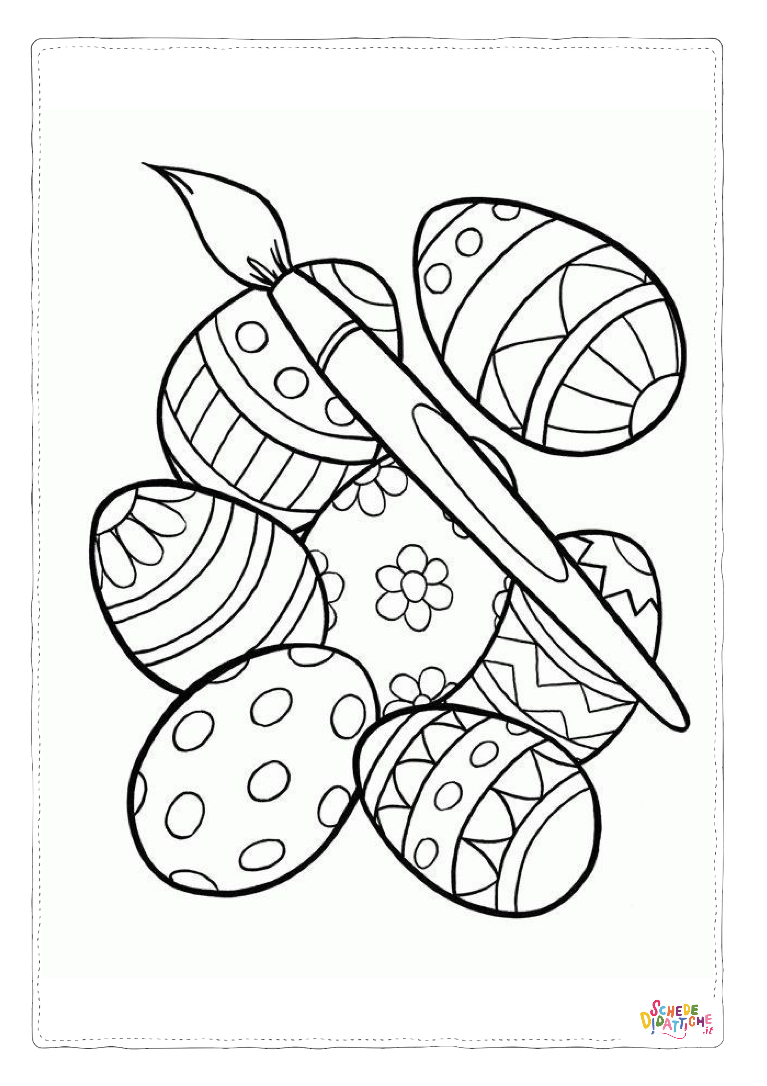 Disegno "Disegno di uovo di Pasqua da stampare e colorare 227" Disegno di uovo di Pasqua da stampare e colorare 227
