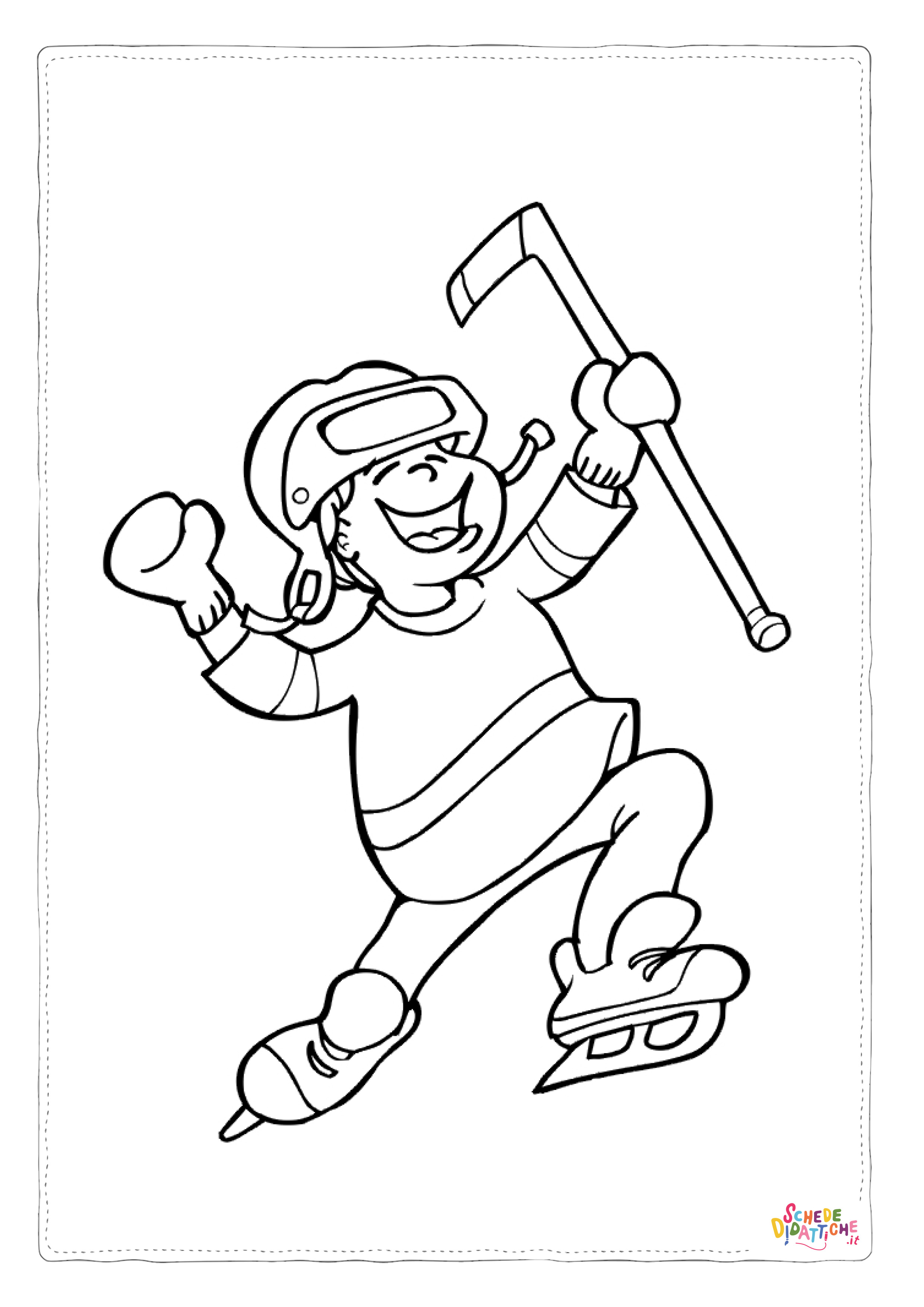 Disegno di hockey da stampare e colorare 21