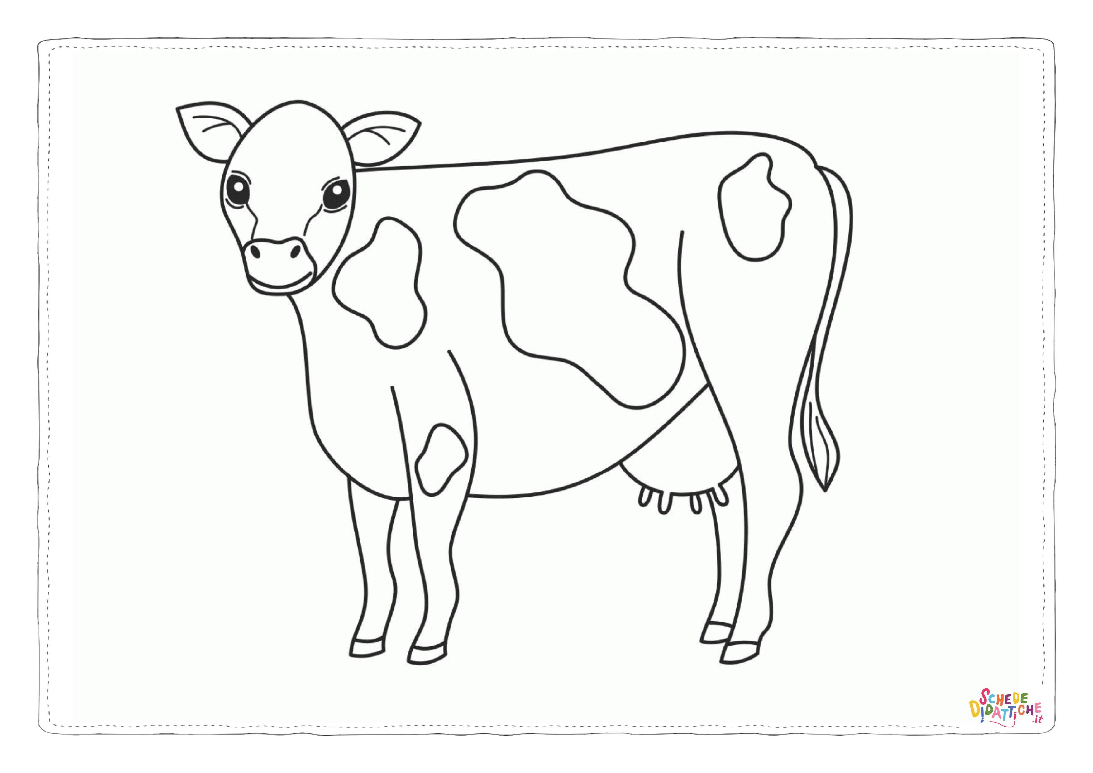 Disegno "Disegno di mucca da stampare e colorare 75" Disegno di mucca da stampare e colorare 75