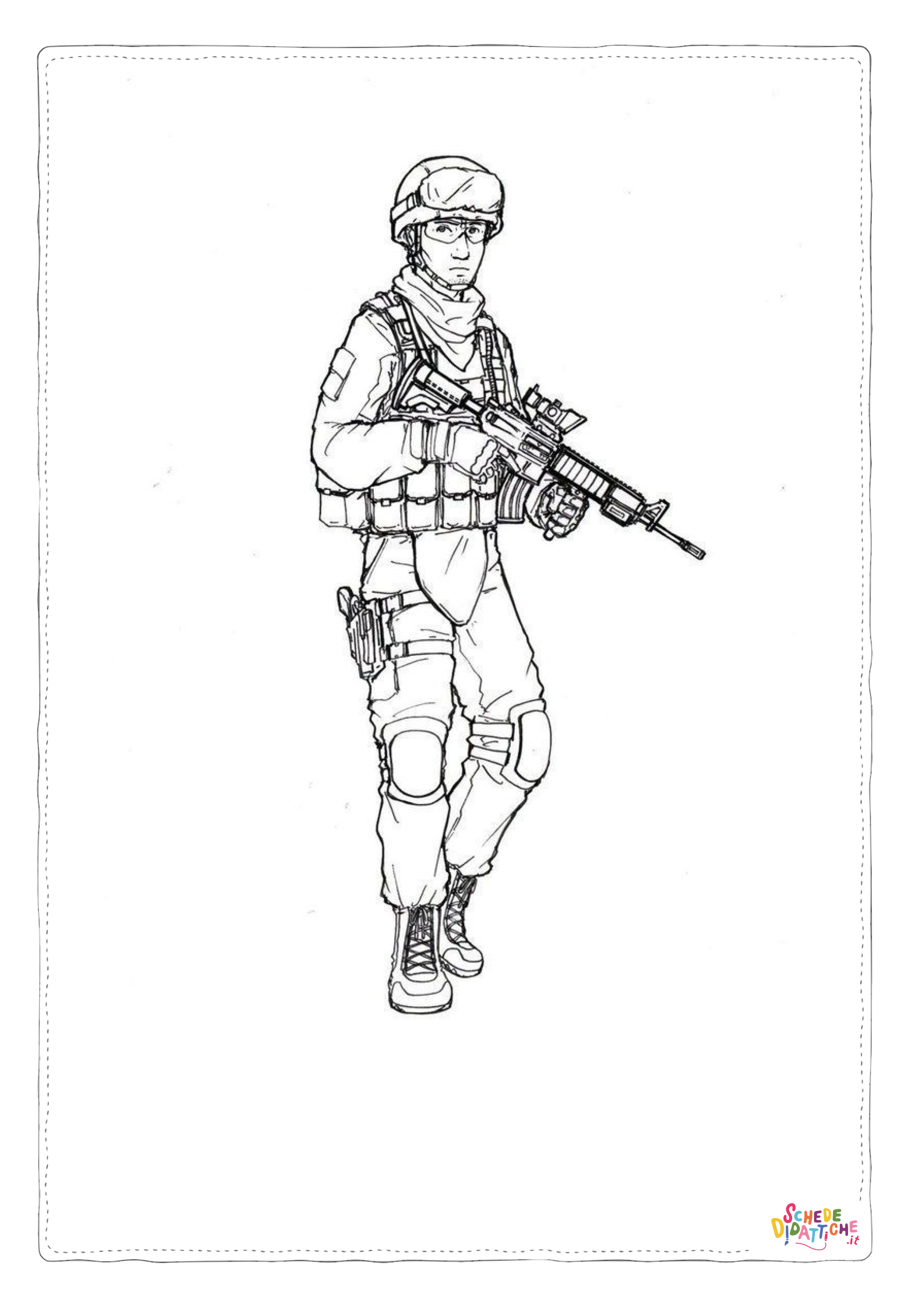 Disegno di soldato da stampare e colorare 43