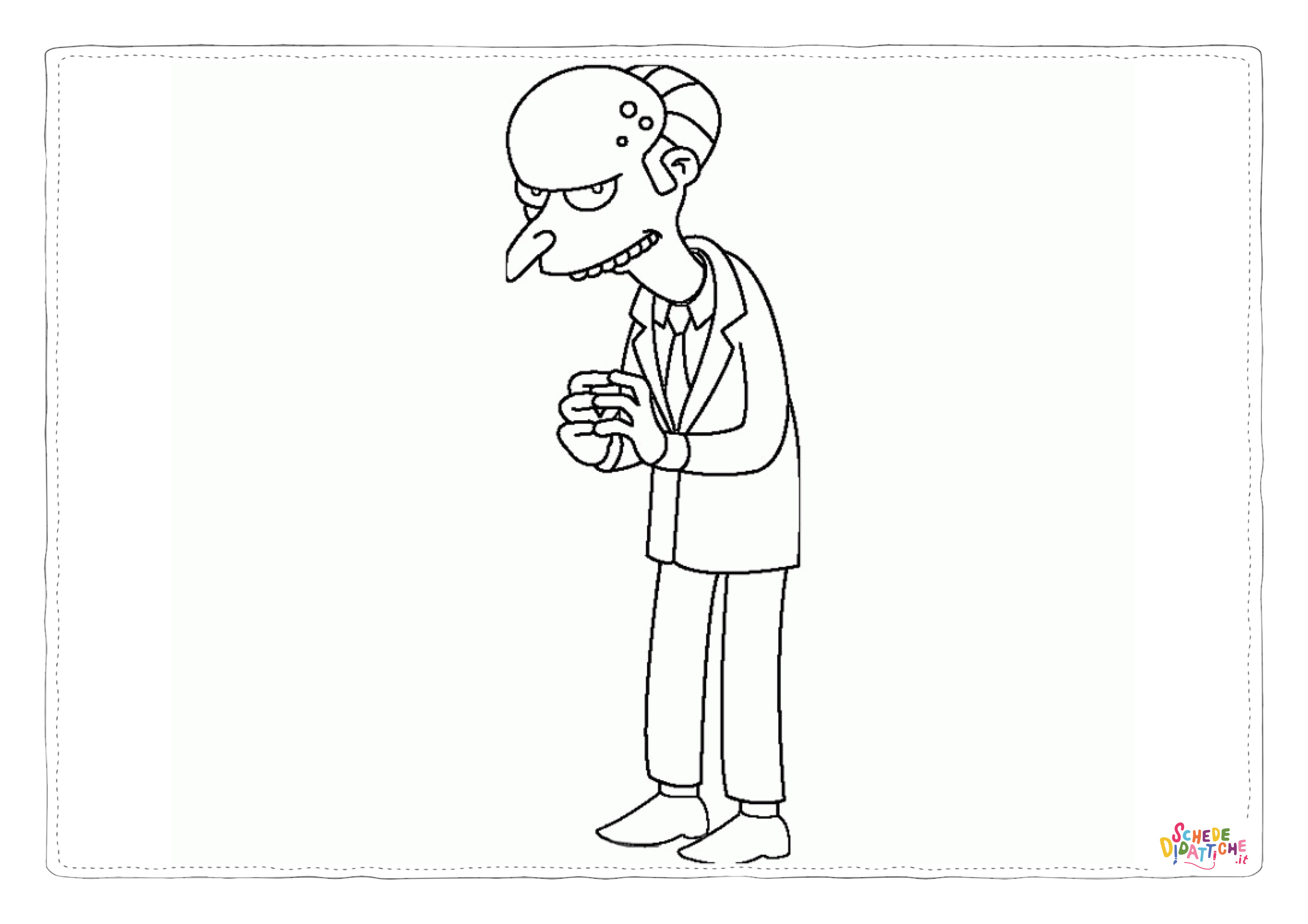Disegno "Disegno di I Simpson da stampare e colorare 12" Disegno di I Simpson da stampare e colorare 12