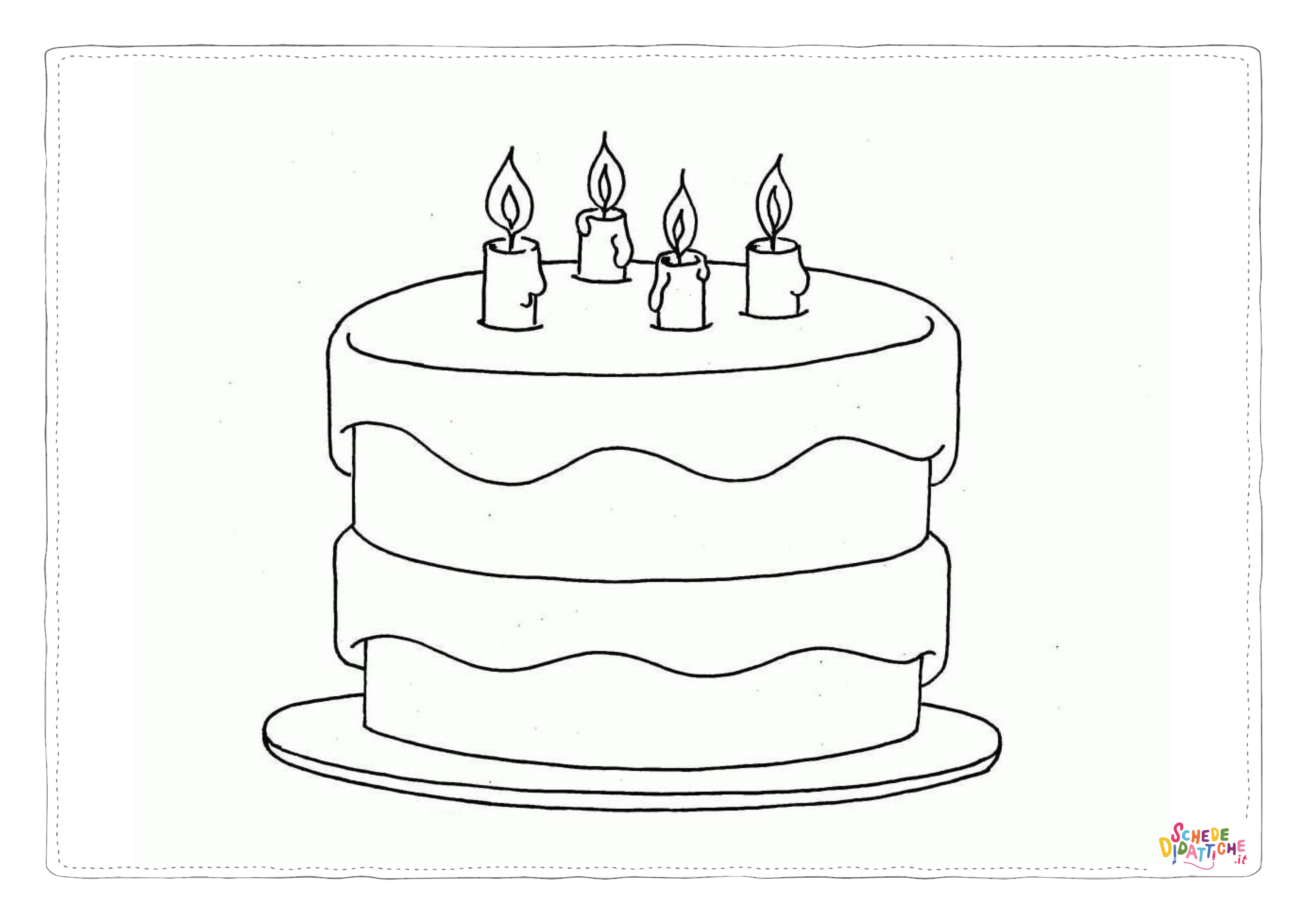 Disegno "Disegno di compleanno da stampare e colorare 105" Disegno di compleanno da stampare e colorare 105