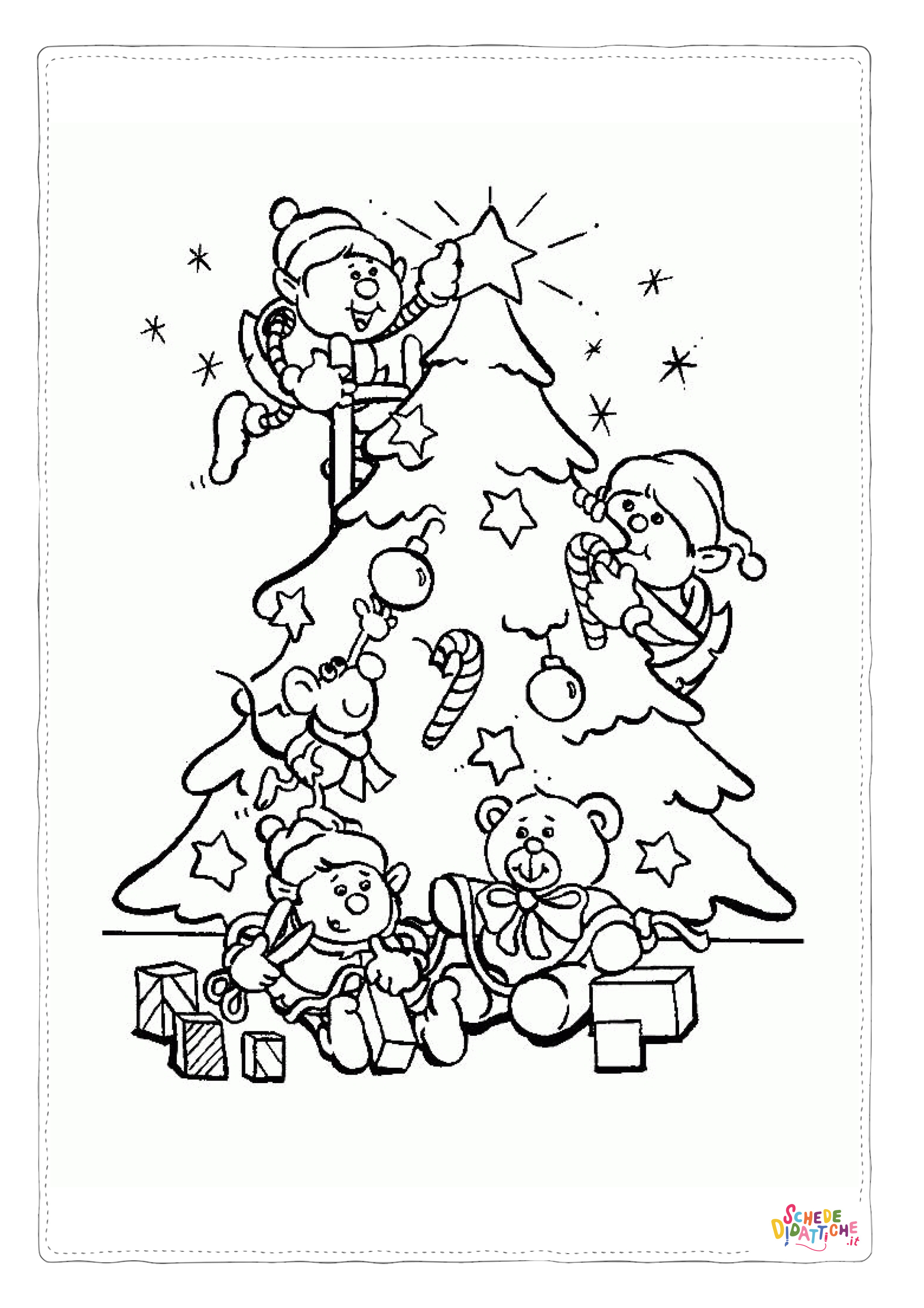 Disegno "Disegno di albero di Natale da stampare e colorare 20" Disegno di albero di Natale da stampare e colorare 20
