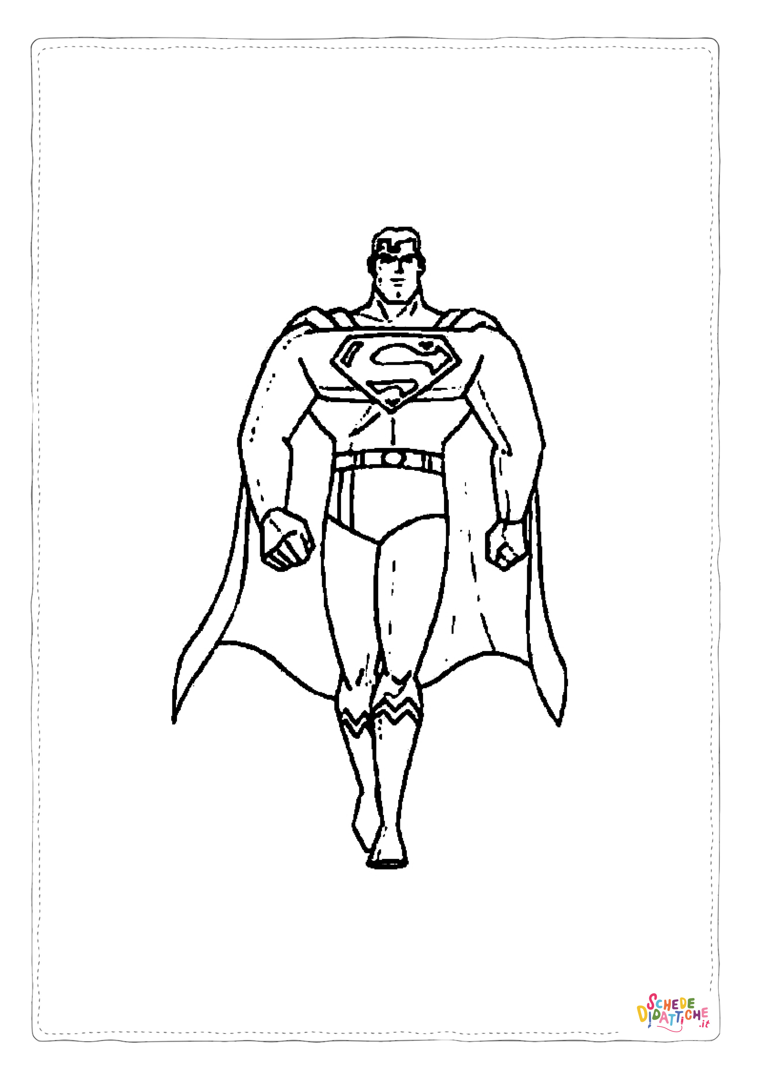 Disegno di Superman da stampare e colorare 1