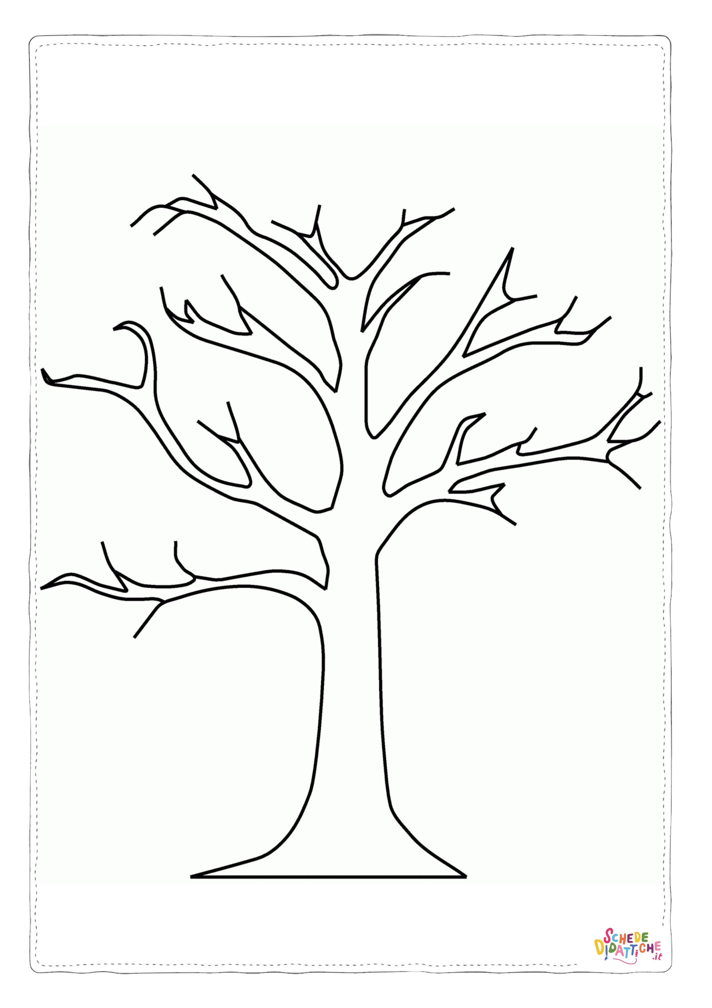 Disegno "Disegno di albero da stampare e colorare 85" Disegno di albero da stampare e colorare 85
