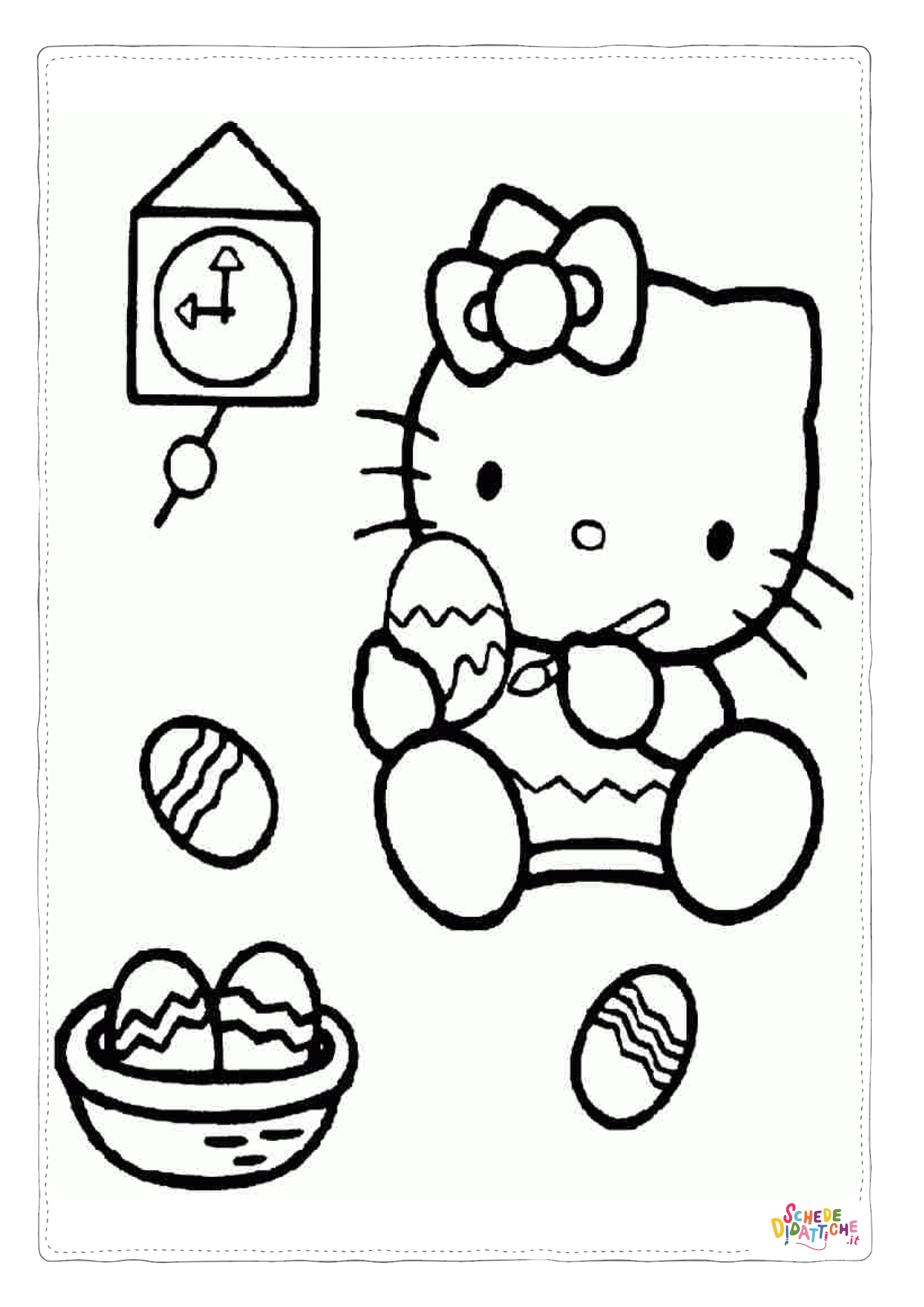 Disegno "Disegno di Hello Kitty da stampare e colorare 9" Disegno di Hello Kitty da stampare e colorare 9