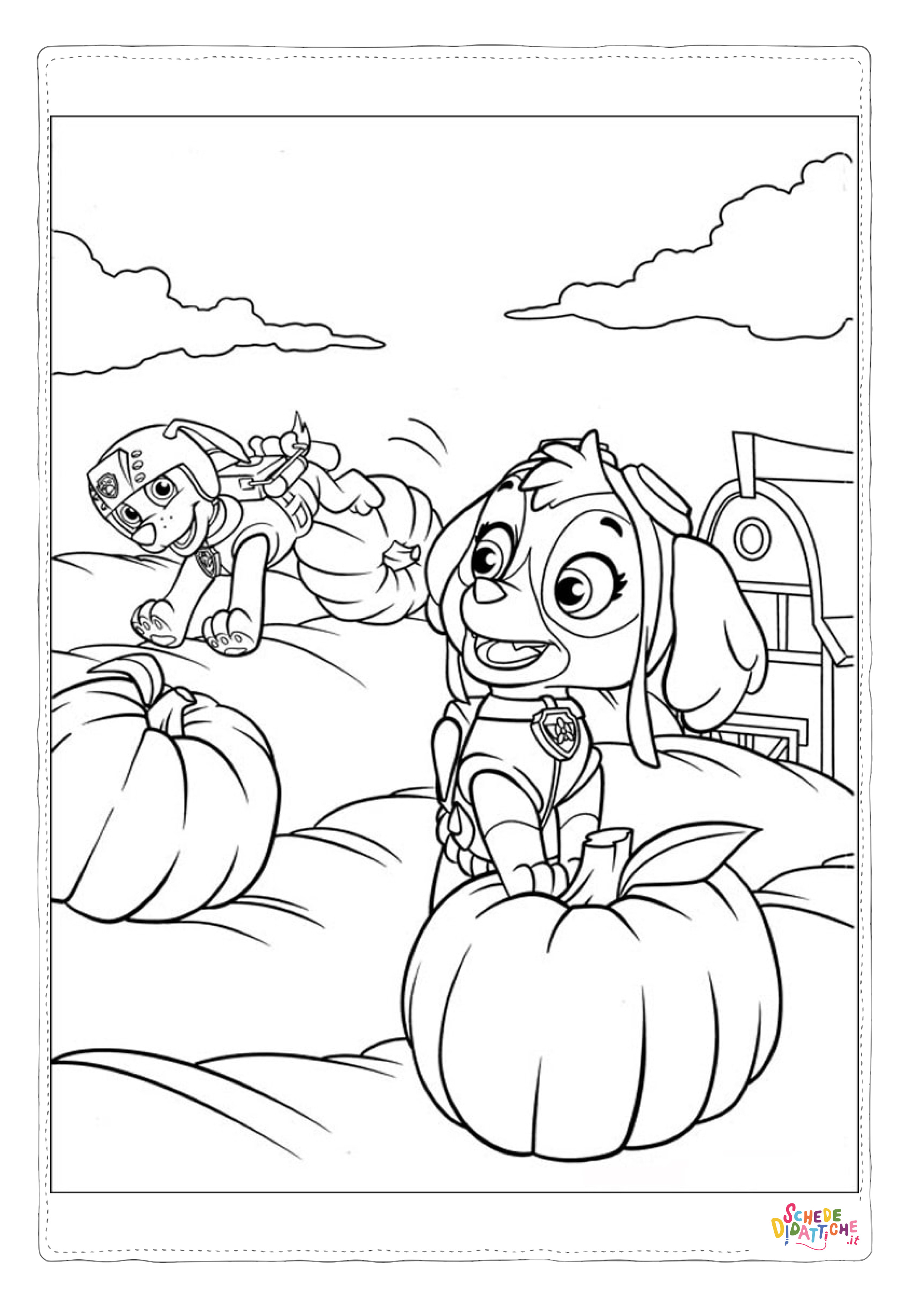 Disegno "Disegno di Paw Patrol - Cane pompiere da stampare e colorare 30" Disegno di Paw Patrol - Cane pompiere da stampare e colorare 30