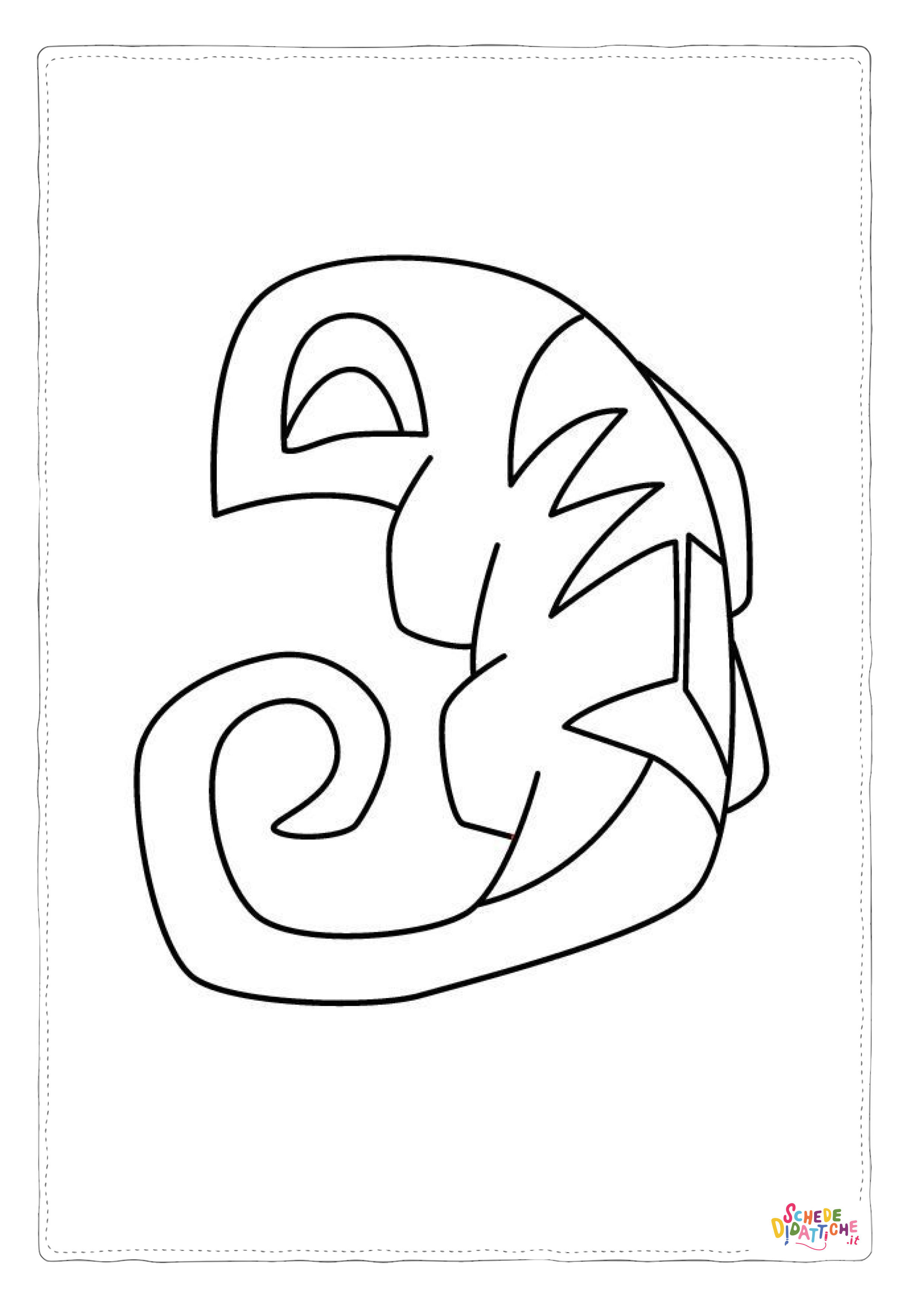 Disegno "Disegno di camaleonte da stampare e colorare 6" Disegno di camaleonte da stampare e colorare 6