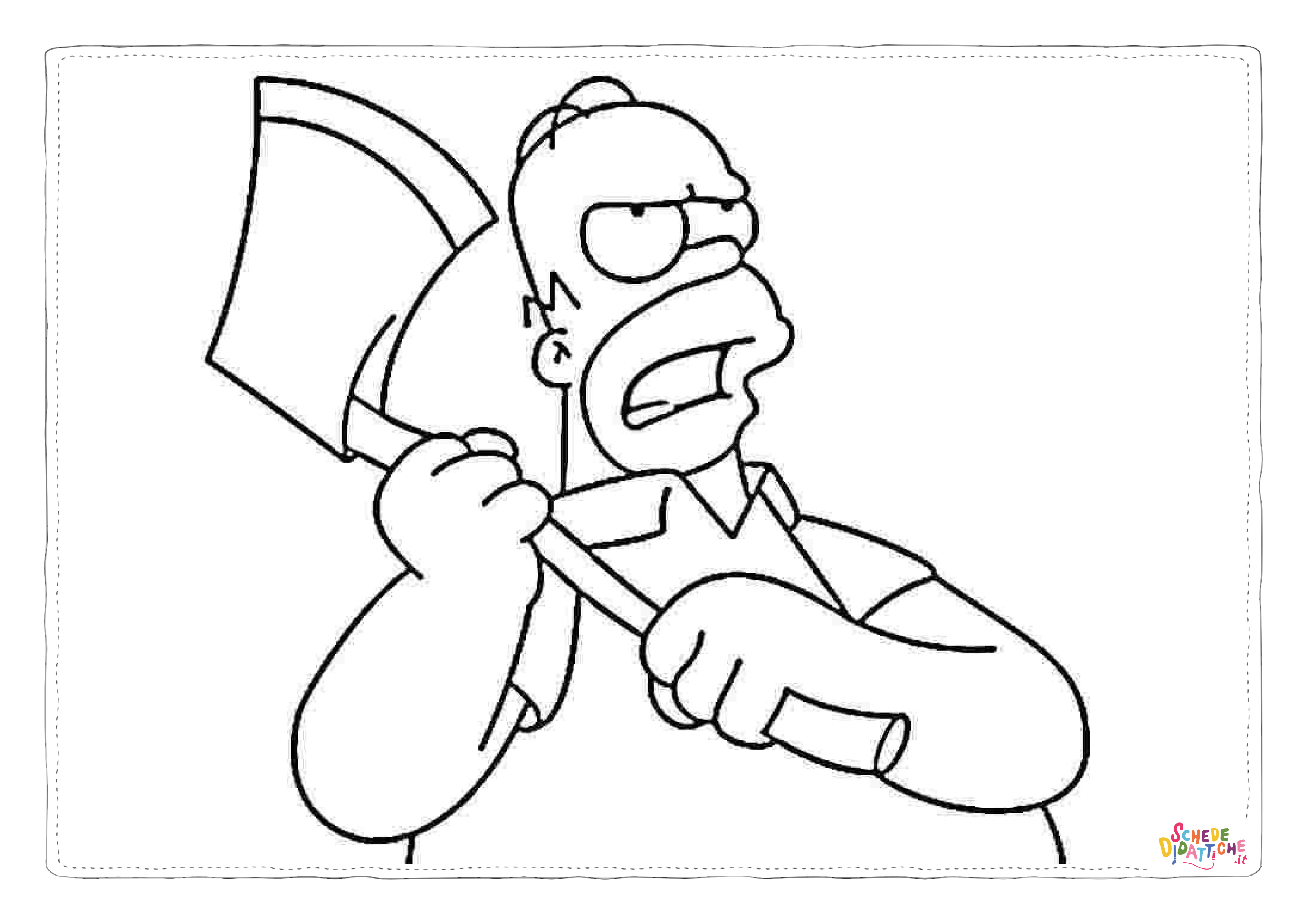 Disegno "Disegno di I Simpson da stampare e colorare 9" Disegno di I Simpson da stampare e colorare 9