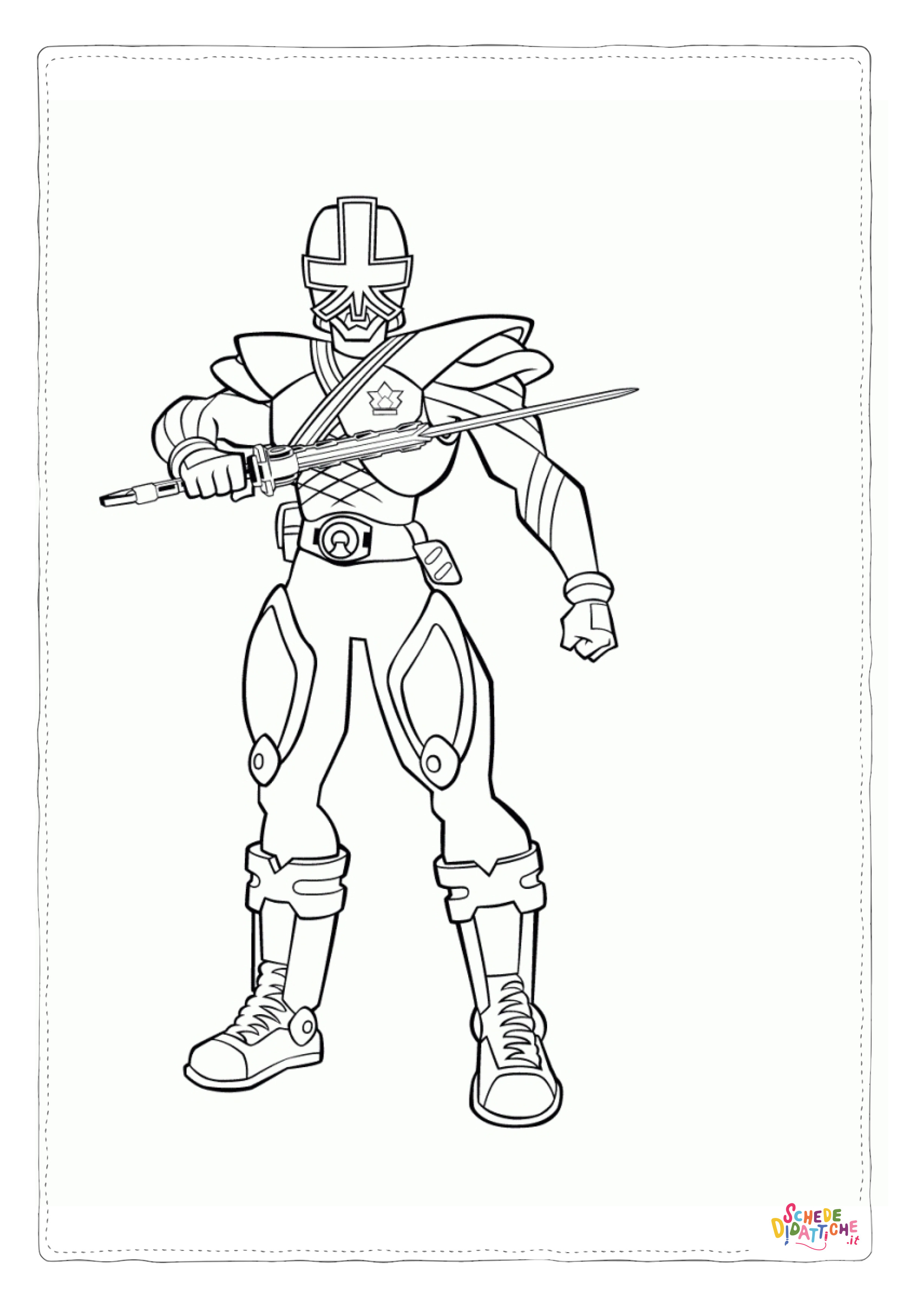 Disegno di Power Rangers da stampare e colorare 17