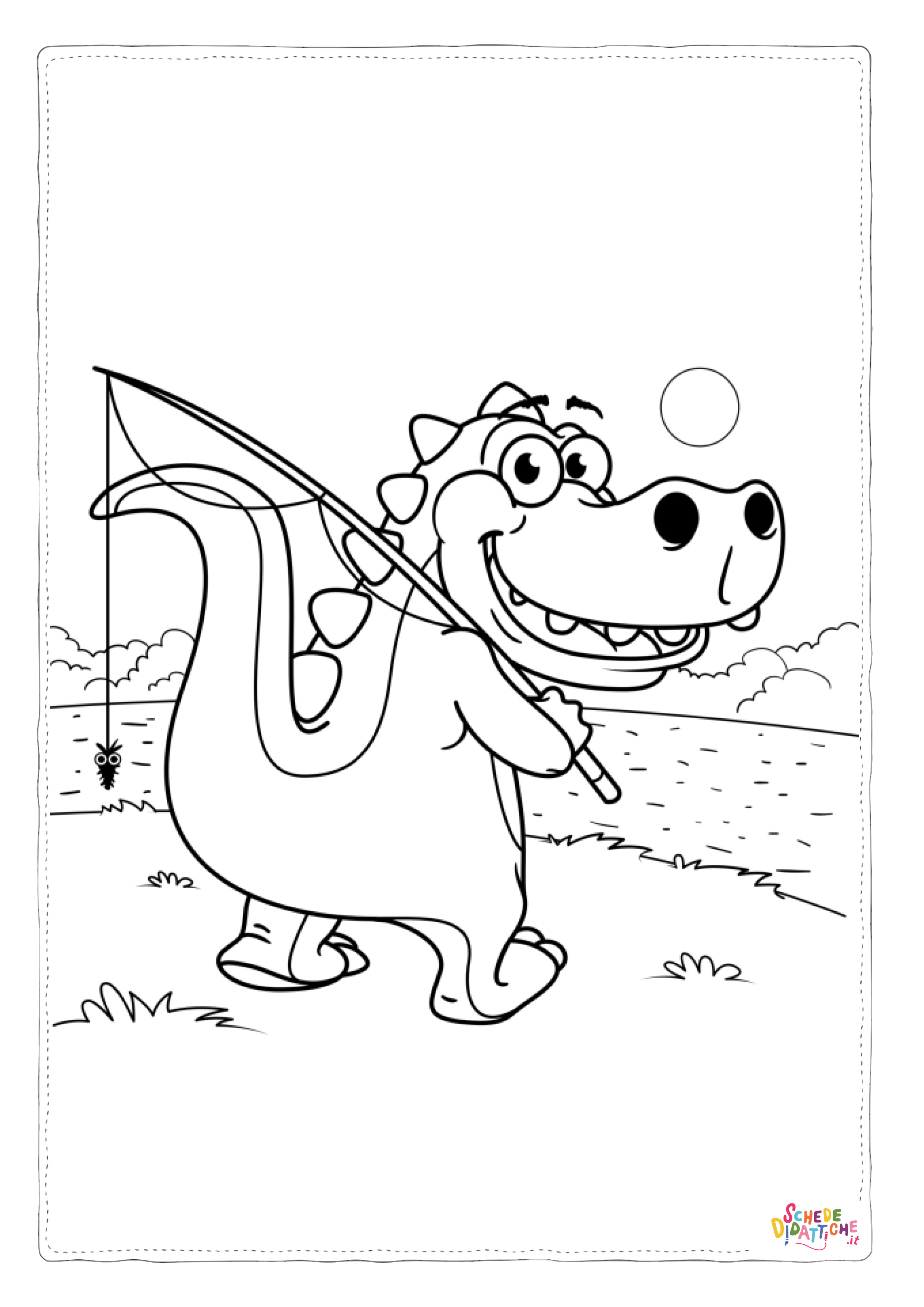 Disegno "Disegno di Dino da stampare e colorare 1" Disegno di Dino da stampare e colorare 1