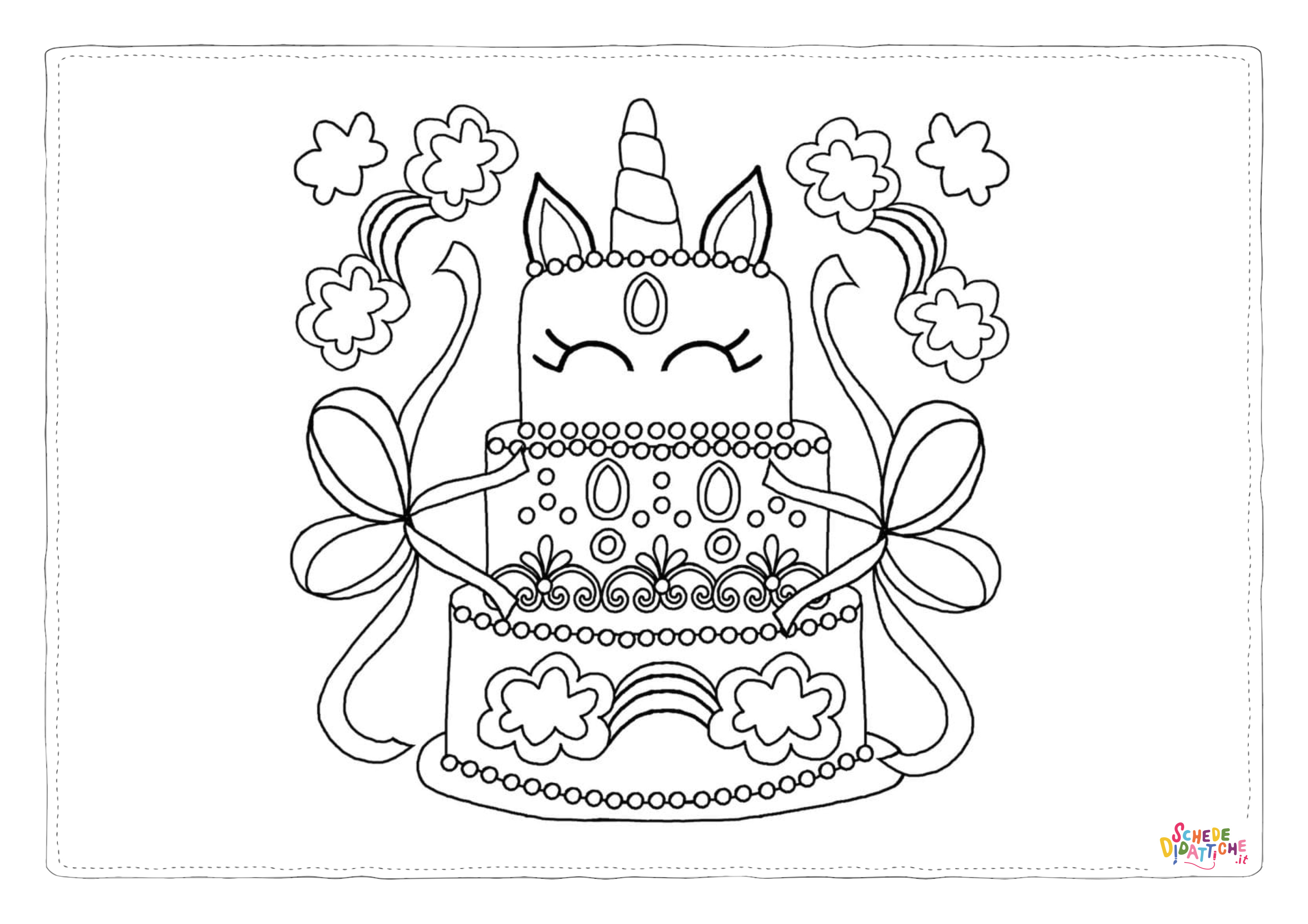 Disegno di torta da stampare e colorare 37