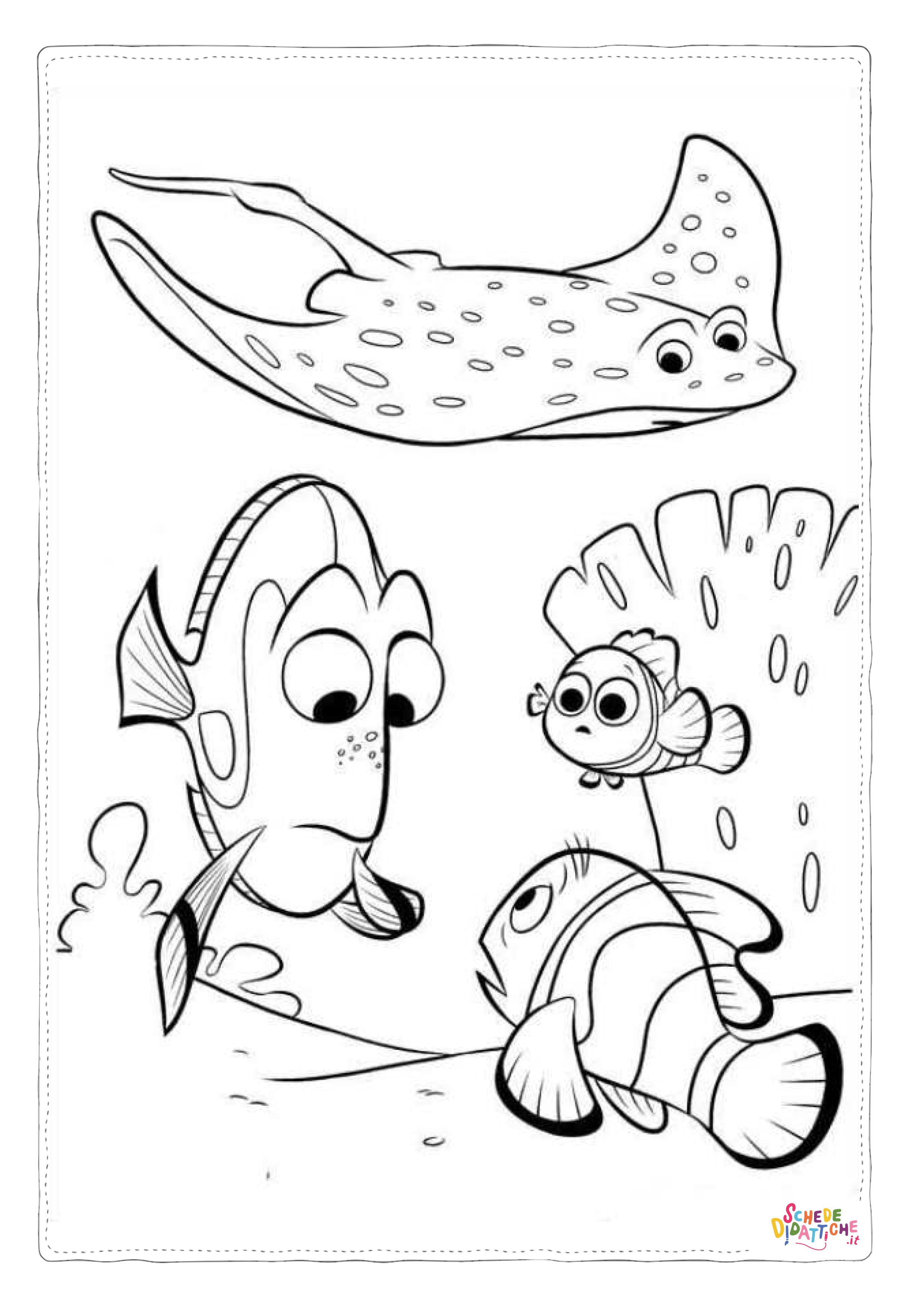 Disegno "Disegno di Alla ricerca di Nemo da stampare e colorare 4" Disegno di Alla ricerca di Nemo da stampare e colorare 4