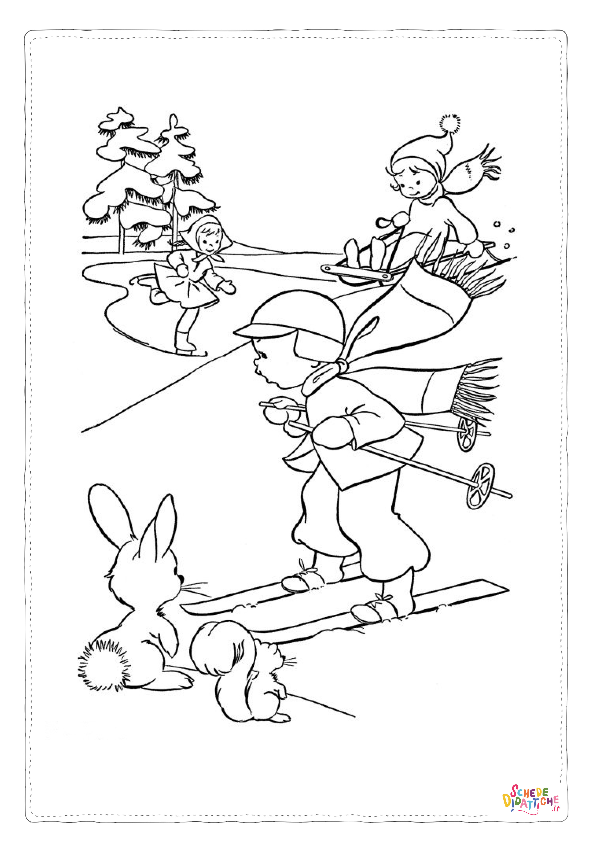 Disegno "Disegno di bambino da stampare e colorare 103" Disegno di bambino da stampare e colorare 103