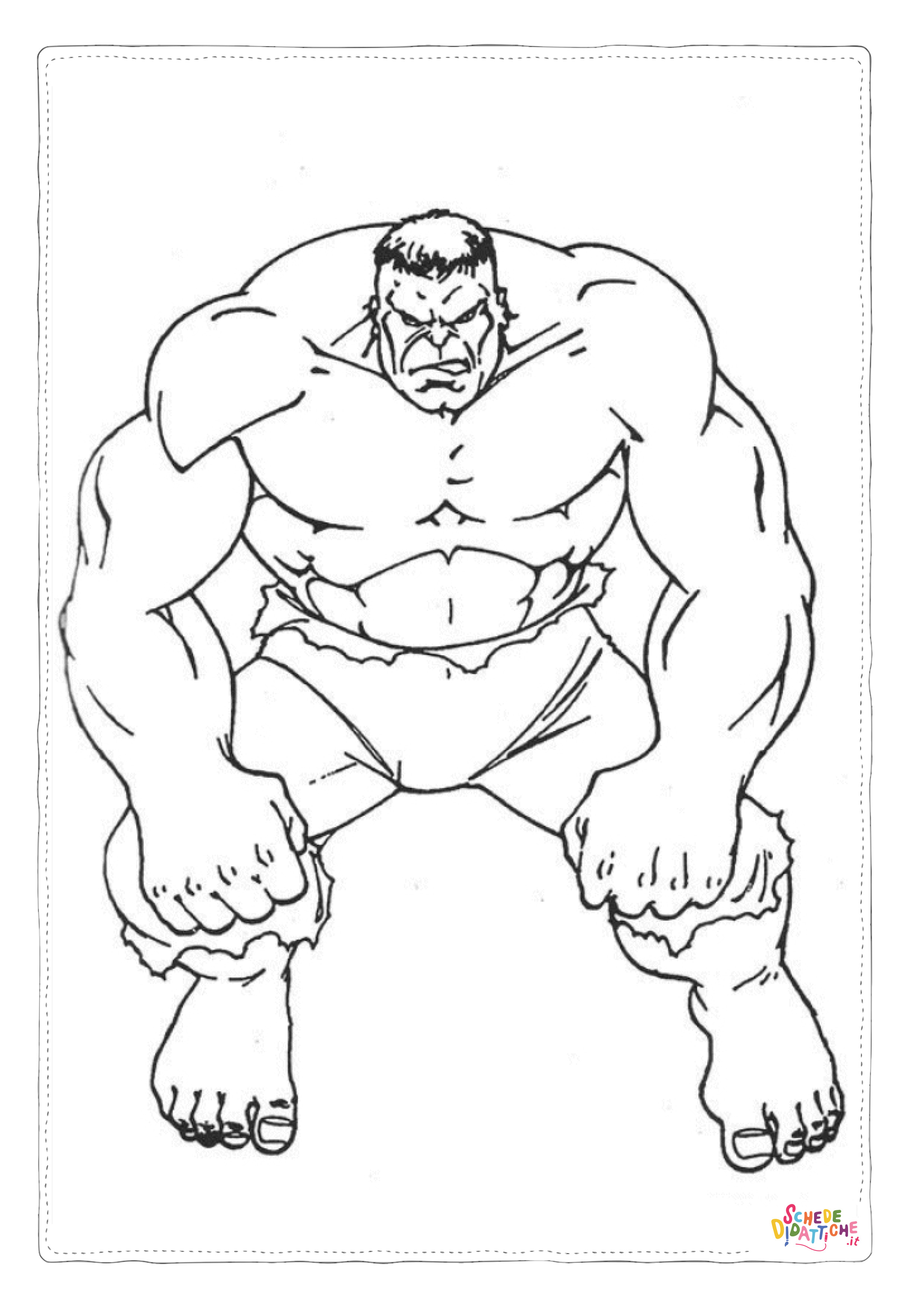 Disegno "Disegno di Hulk da stampare e colorare 138" Disegno di Hulk da stampare e colorare 138