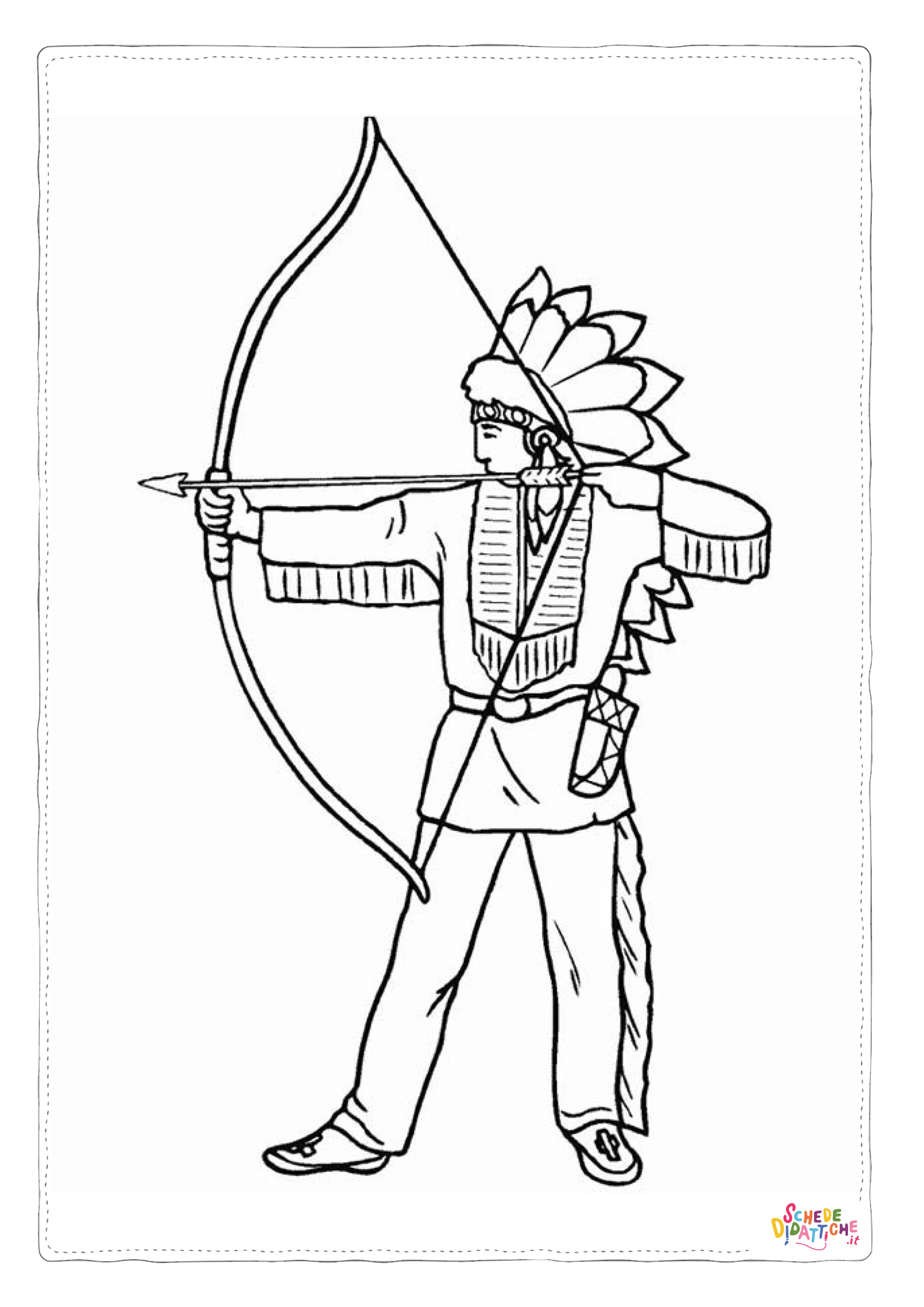 Disegno "Disegno di Indiani d'America da stampare e colorare 23" Disegno di Indiani d'America da stampare e colorare 23