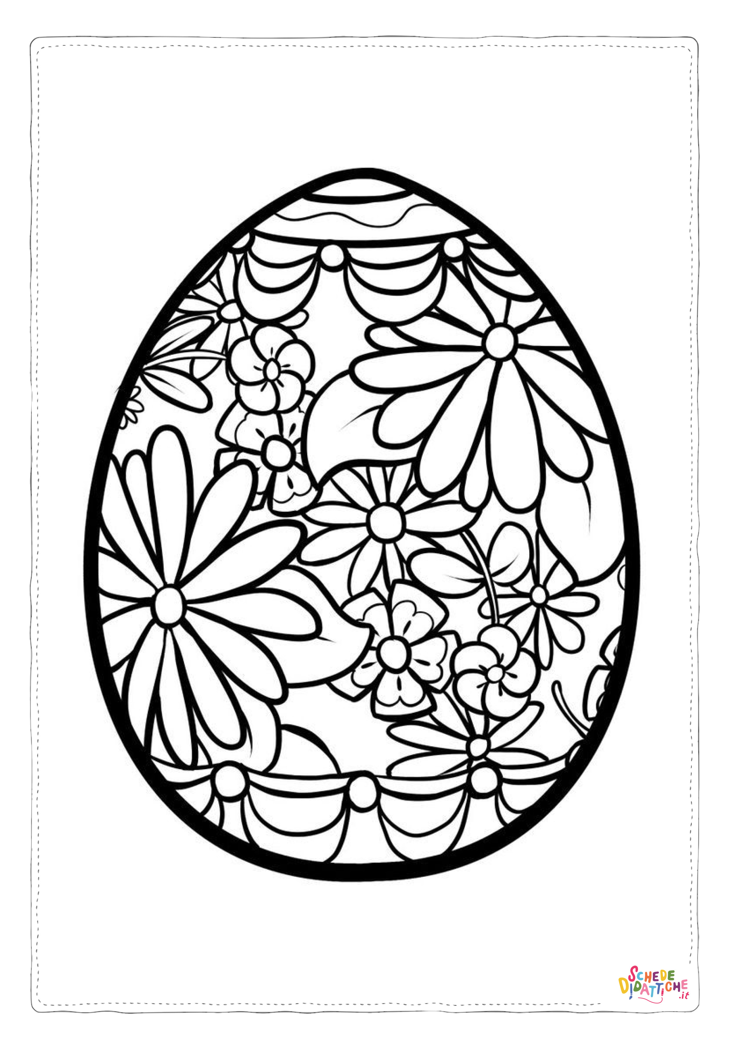 Disegno "Disegno di uovo di Pasqua da stampare e colorare" Disegno di uovo di Pasqua da stampare e colorare