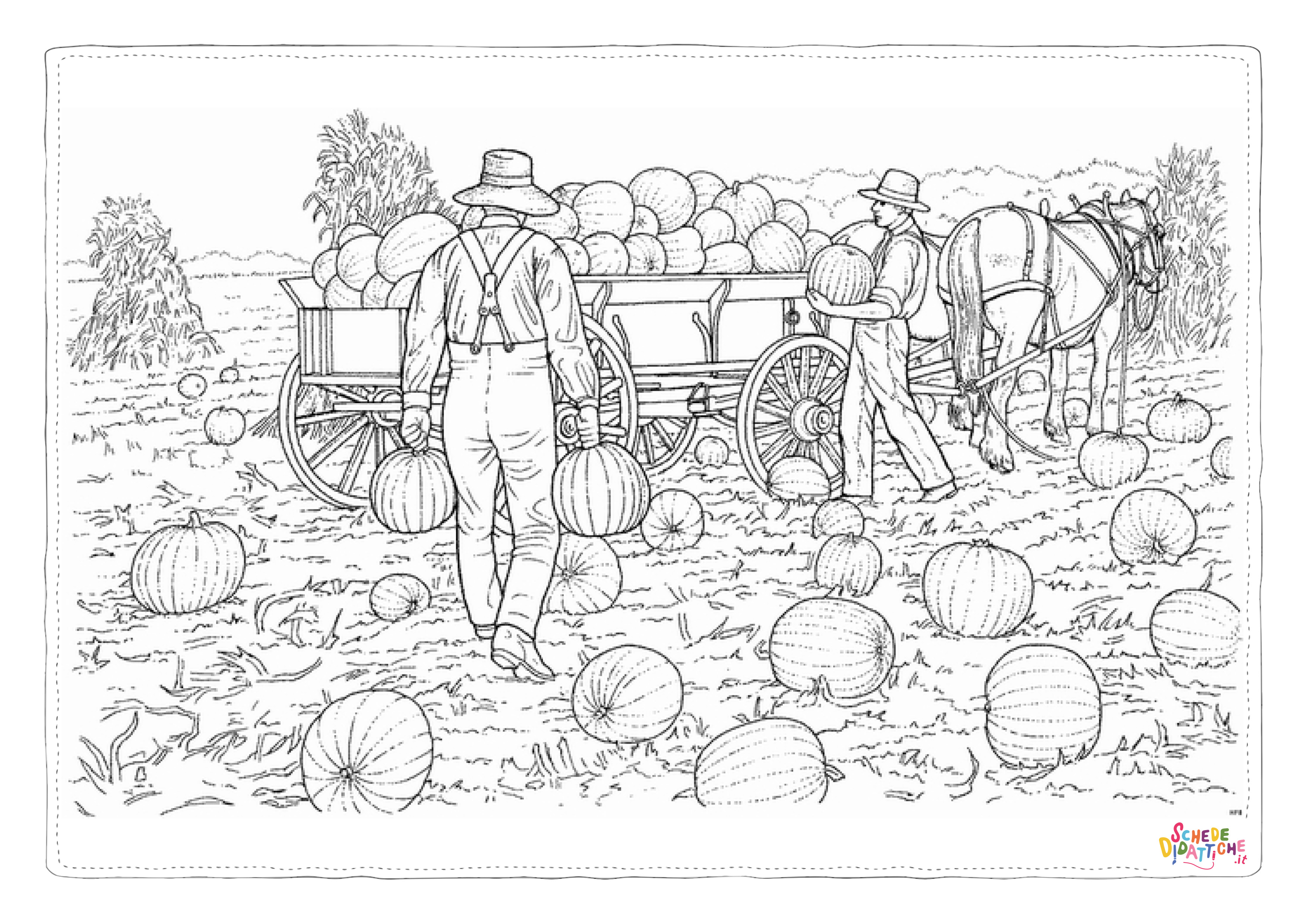 Disegno "Disegno di agricoltore da stampare e colorare 19" Disegno di agricoltore da stampare e colorare 19