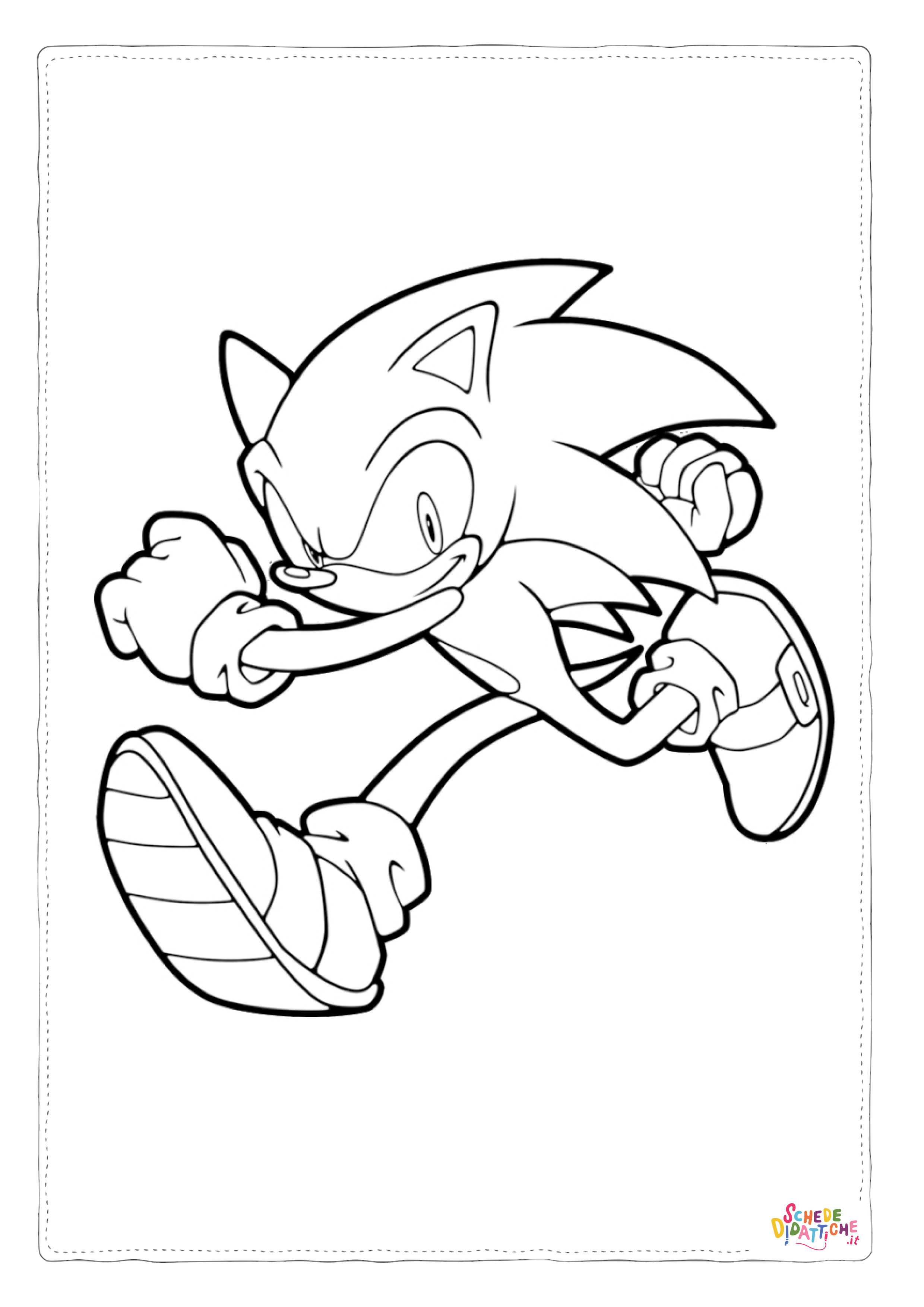 Disegno di Sonic da stampare e colorare 19