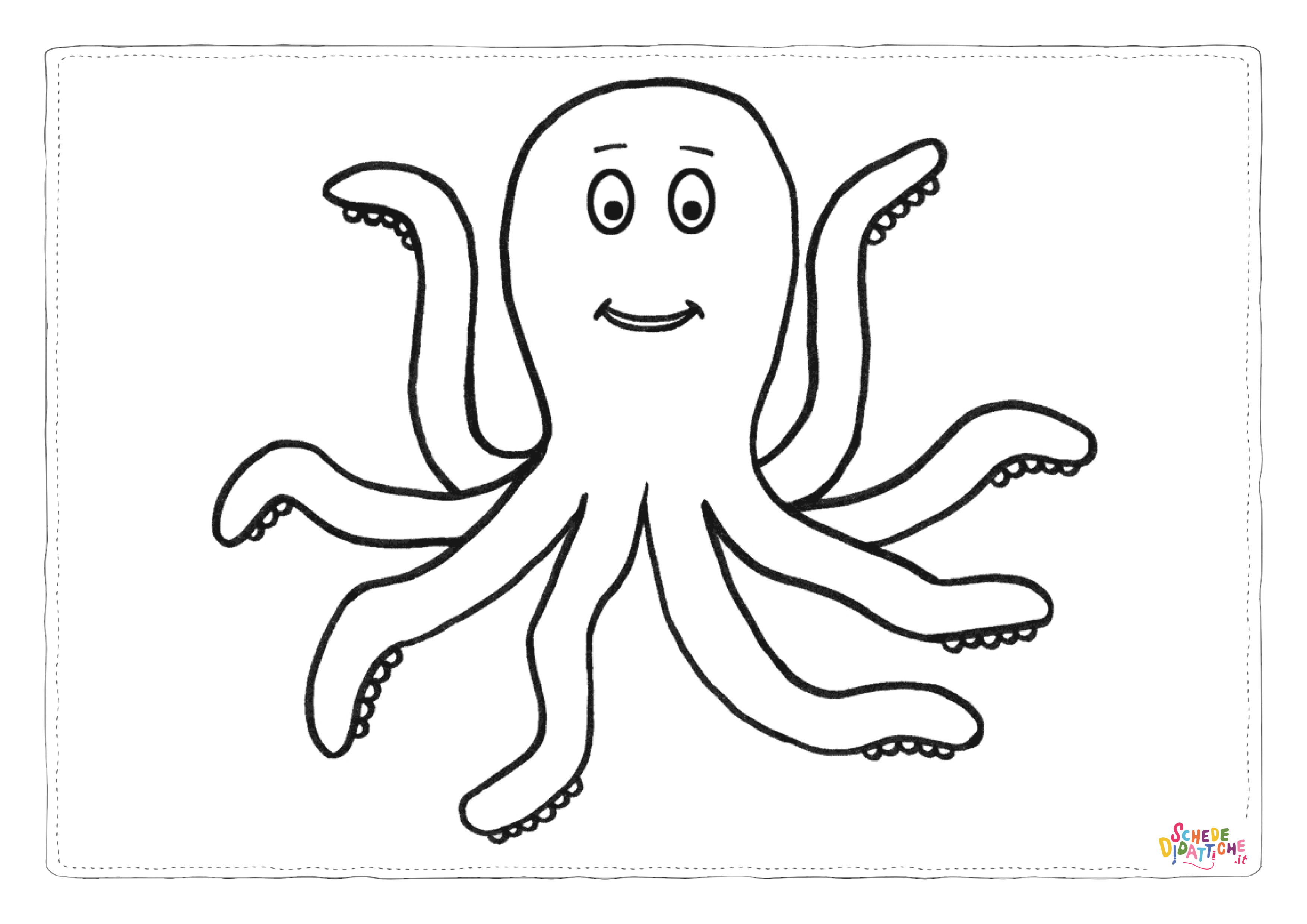 Disegno di polpo da stampare e colorare 18