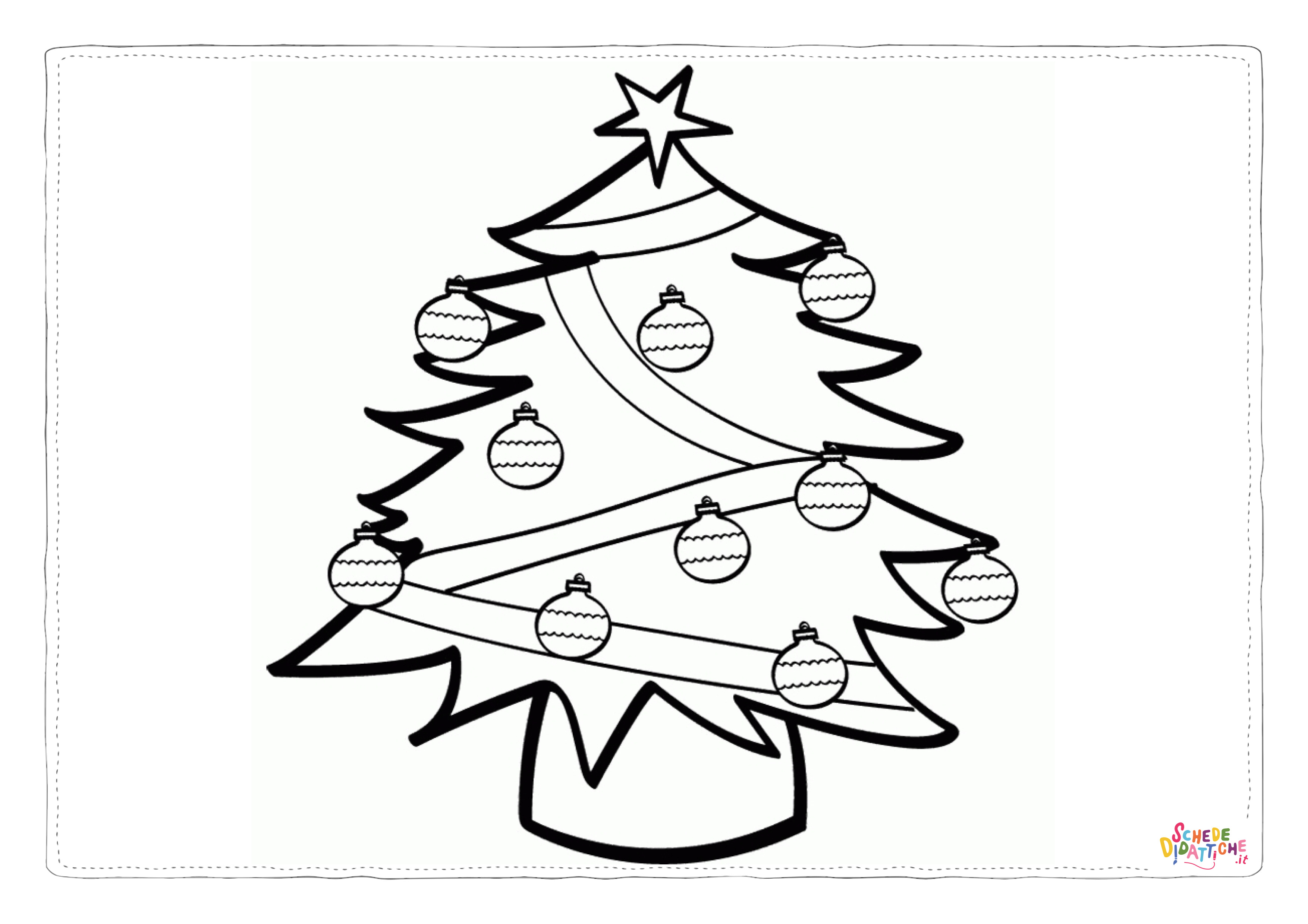 Disegno "Disegno di albero di Natale da stampare e colorare 57" Disegno di albero di Natale da stampare e colorare 57