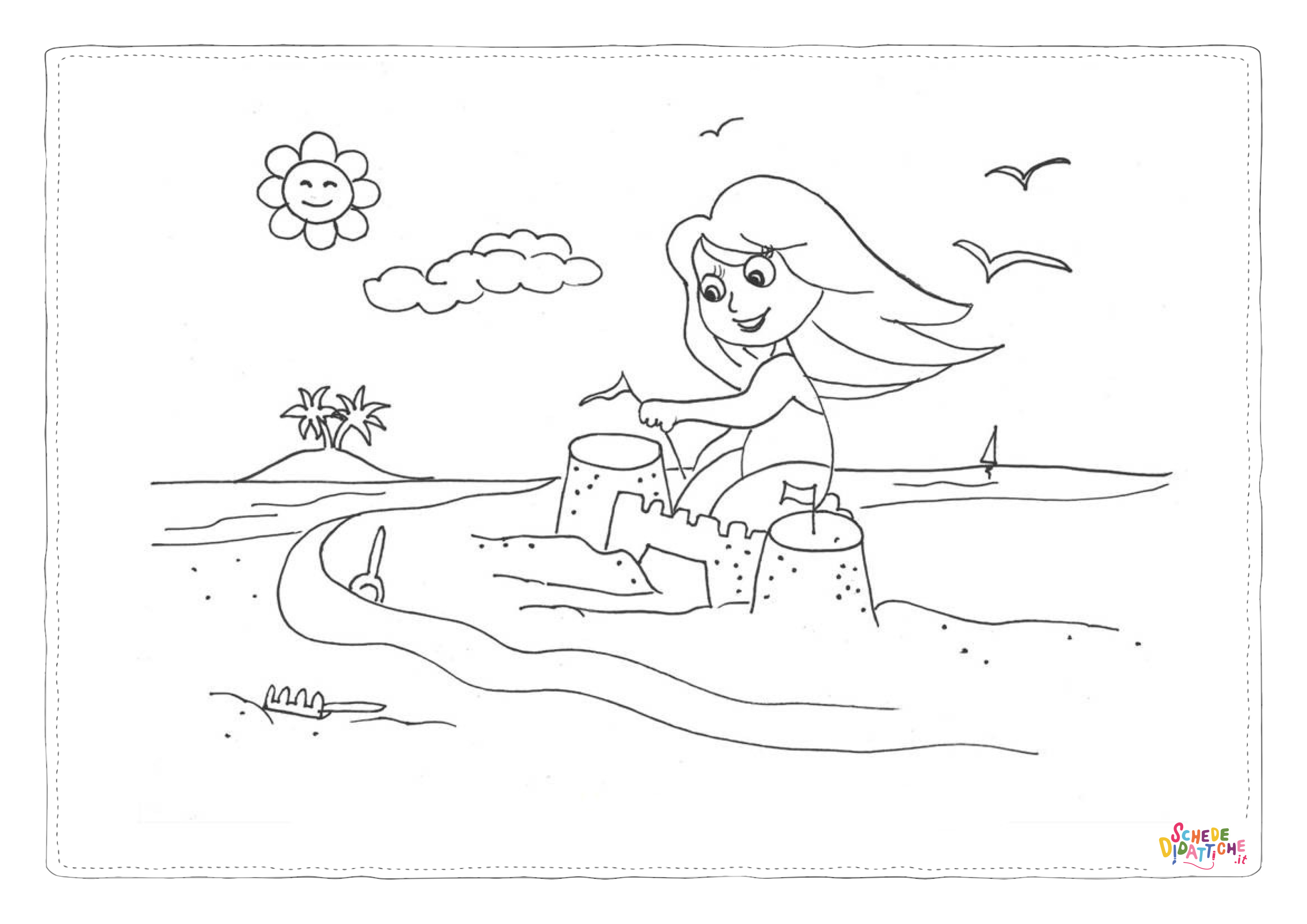 Disegno "Bambini in spiaggia 5" Bambini in spiaggia 5