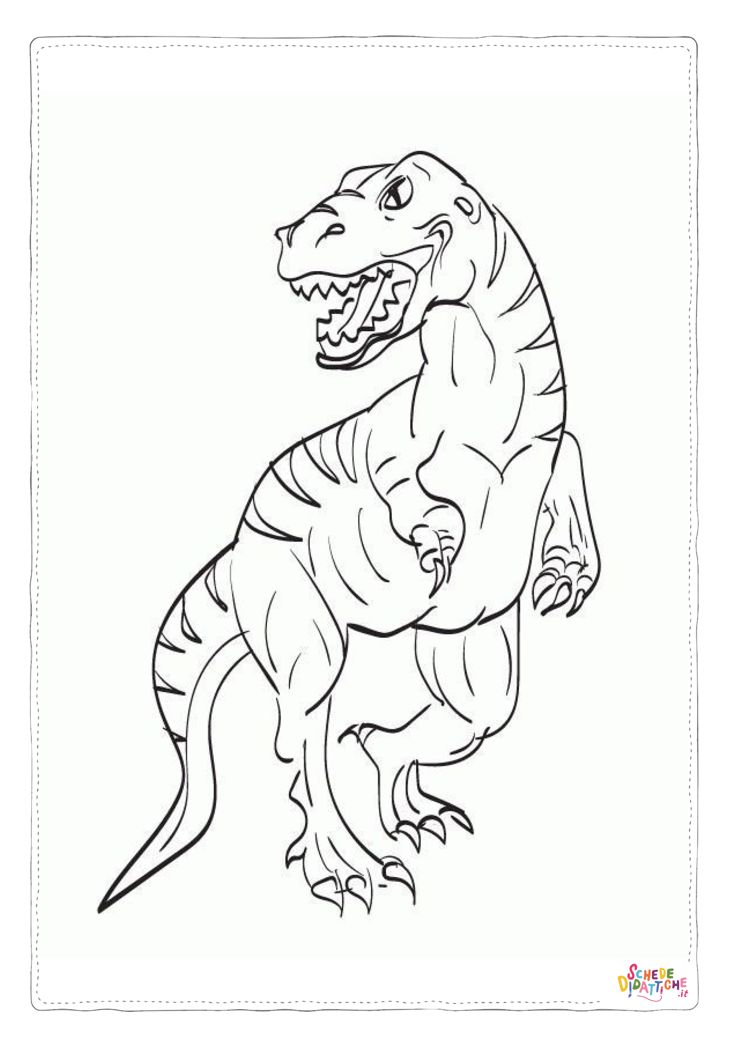 Disegno di Tirannosauro da stampare e colorare 93