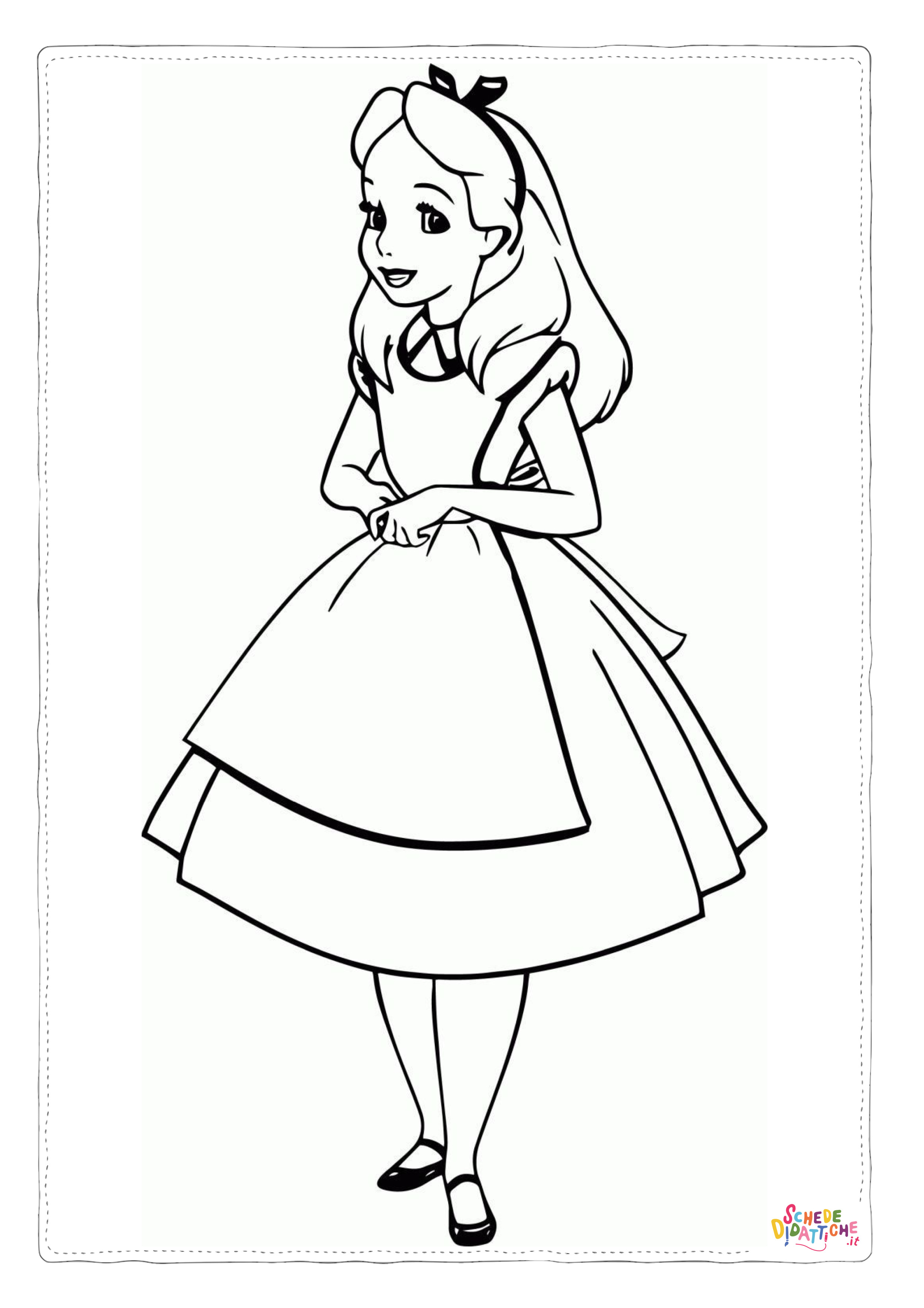 Disegno "Disegno di Alice nel paese delle meraviglie da stampare e colorare 110" Disegno di Alice nel paese delle meraviglie da stampare e colorare 110