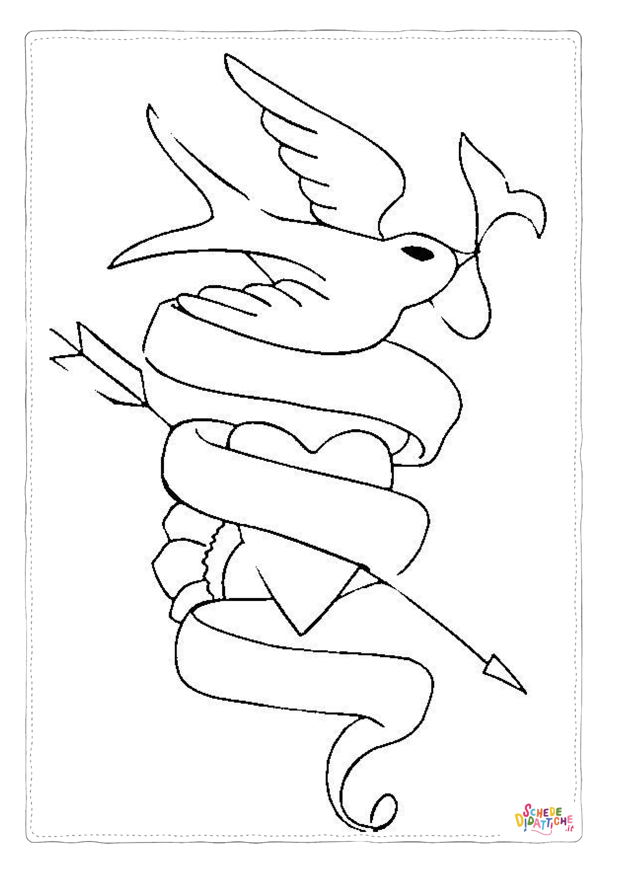 Disegno "Disegno di San Valentino da stampare e colorare 123" Disegno di San Valentino da stampare e colorare 123