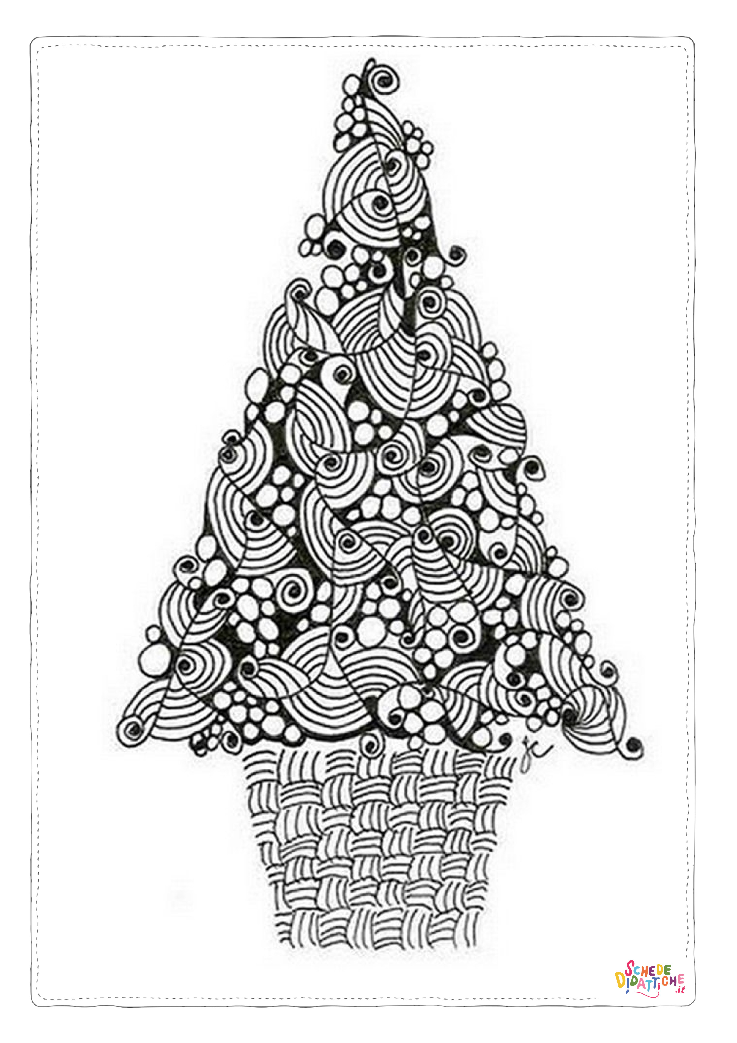 Disegno "Disegno di albero di Natale da stampare e colorare 25" Disegno di albero di Natale da stampare e colorare 25