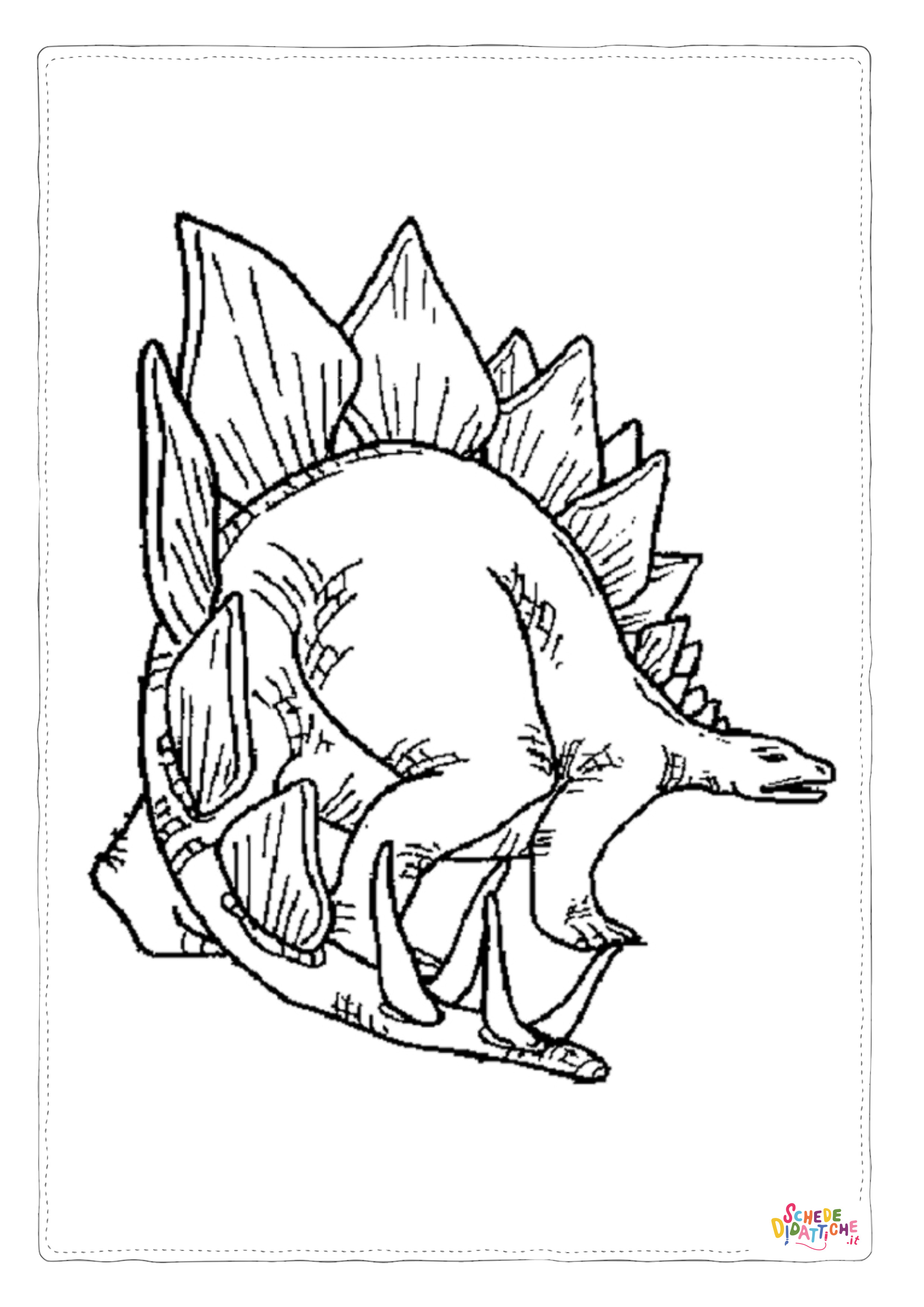Disegno "Disegno di Stegosauro da stampare e colorare 21" Disegno di Stegosauro da stampare e colorare 21