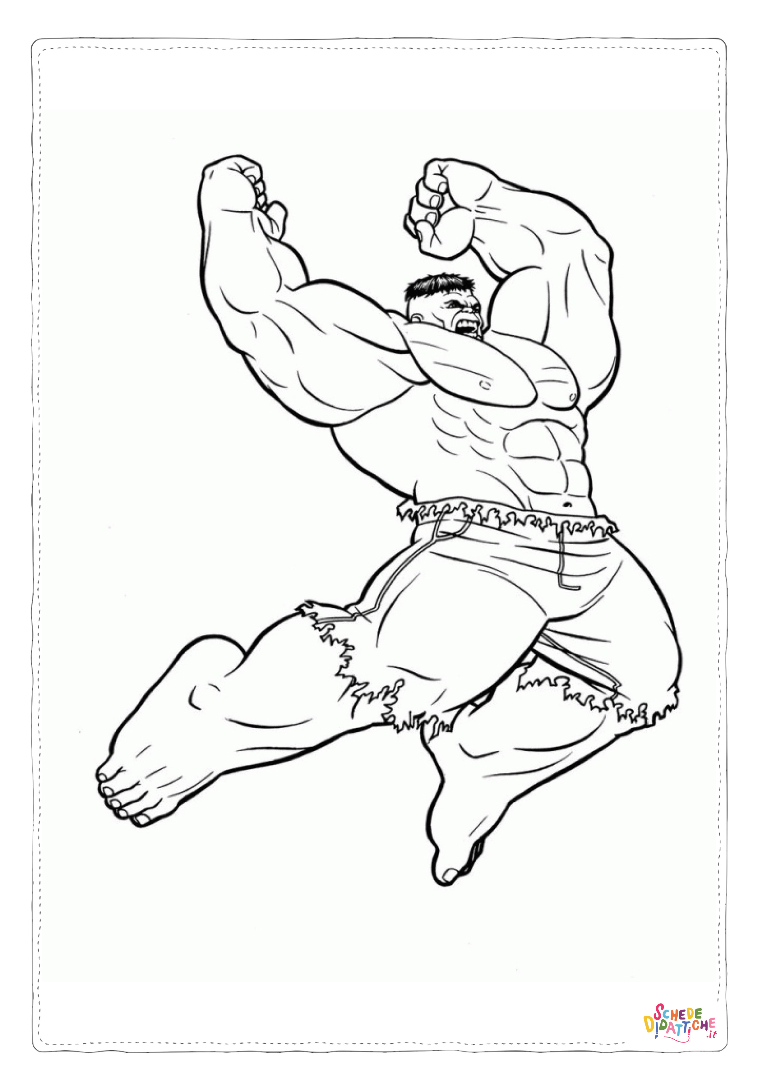 Disegno di Hulk da stampare e colorare 135