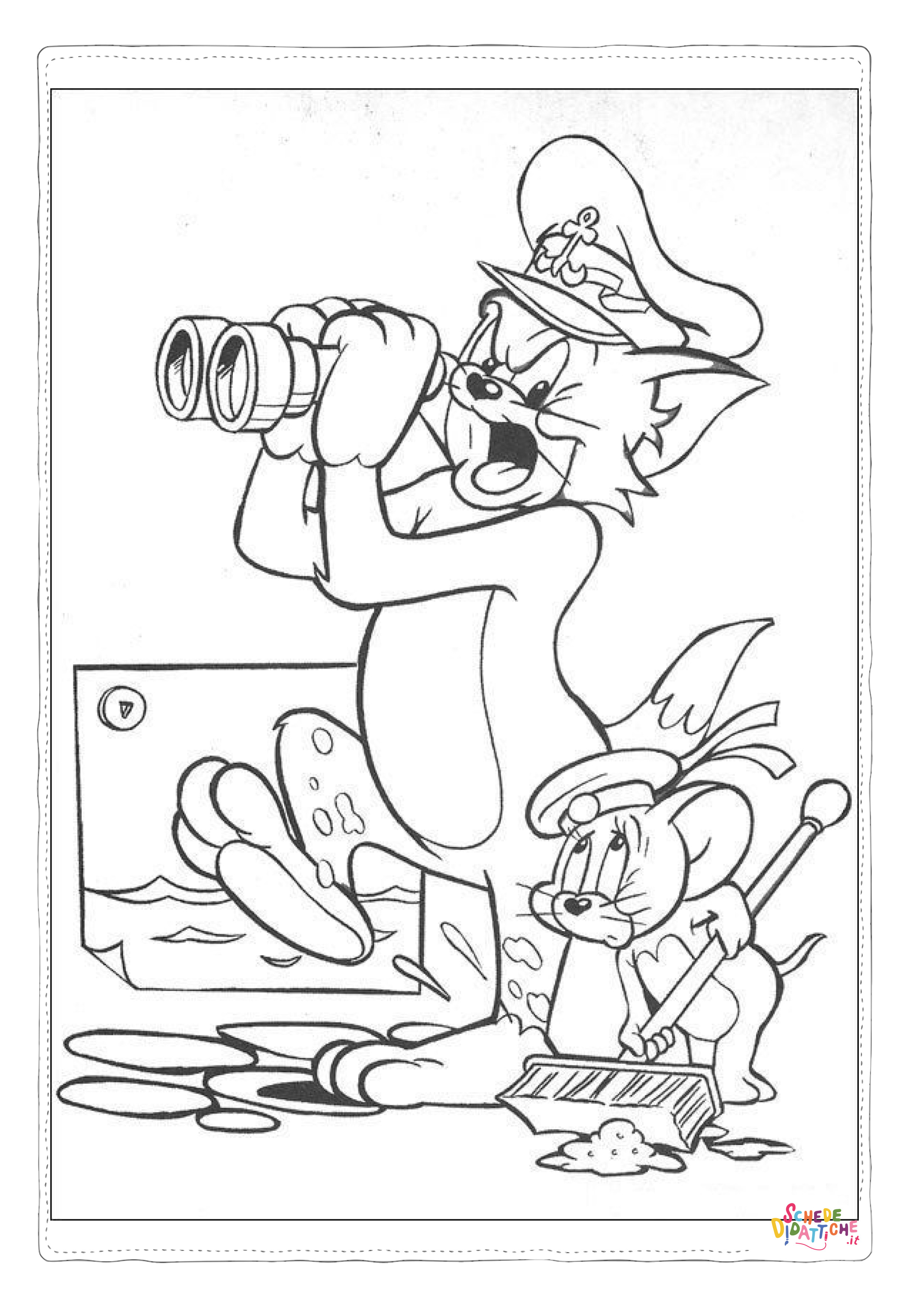 Disegno "Disegno di Tom e Jerry da stampare e colorare 73" Disegno di Tom e Jerry da stampare e colorare 73