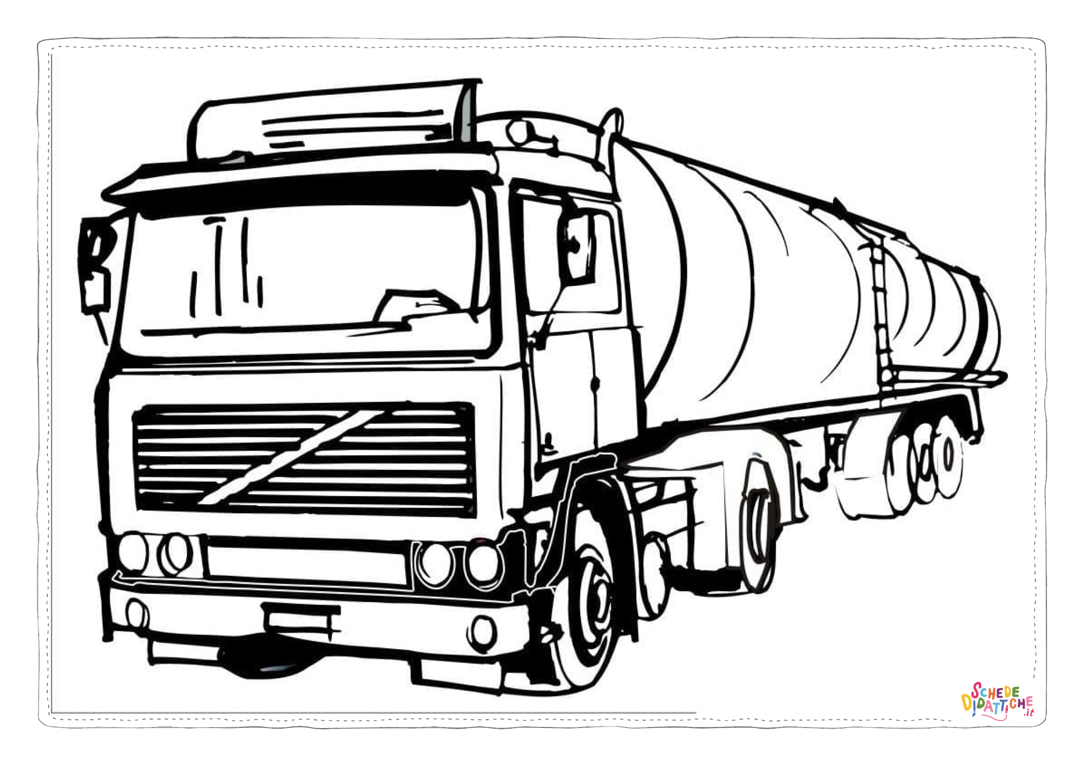 Disegno "Disegno di mezzo da lavoro da stampare e colorare 51" Disegno di mezzo da lavoro da stampare e colorare 51