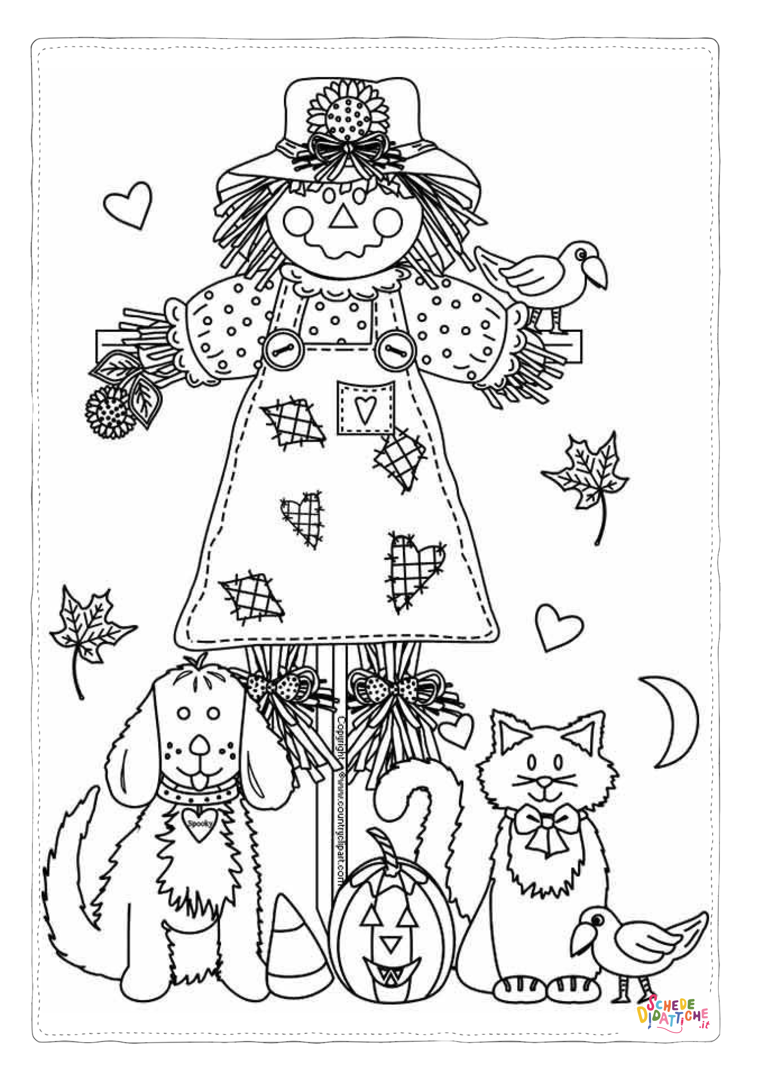 Disegno "Disegno di spaventapasseri da stampare e colorare 21" Disegno di spaventapasseri da stampare e colorare 21