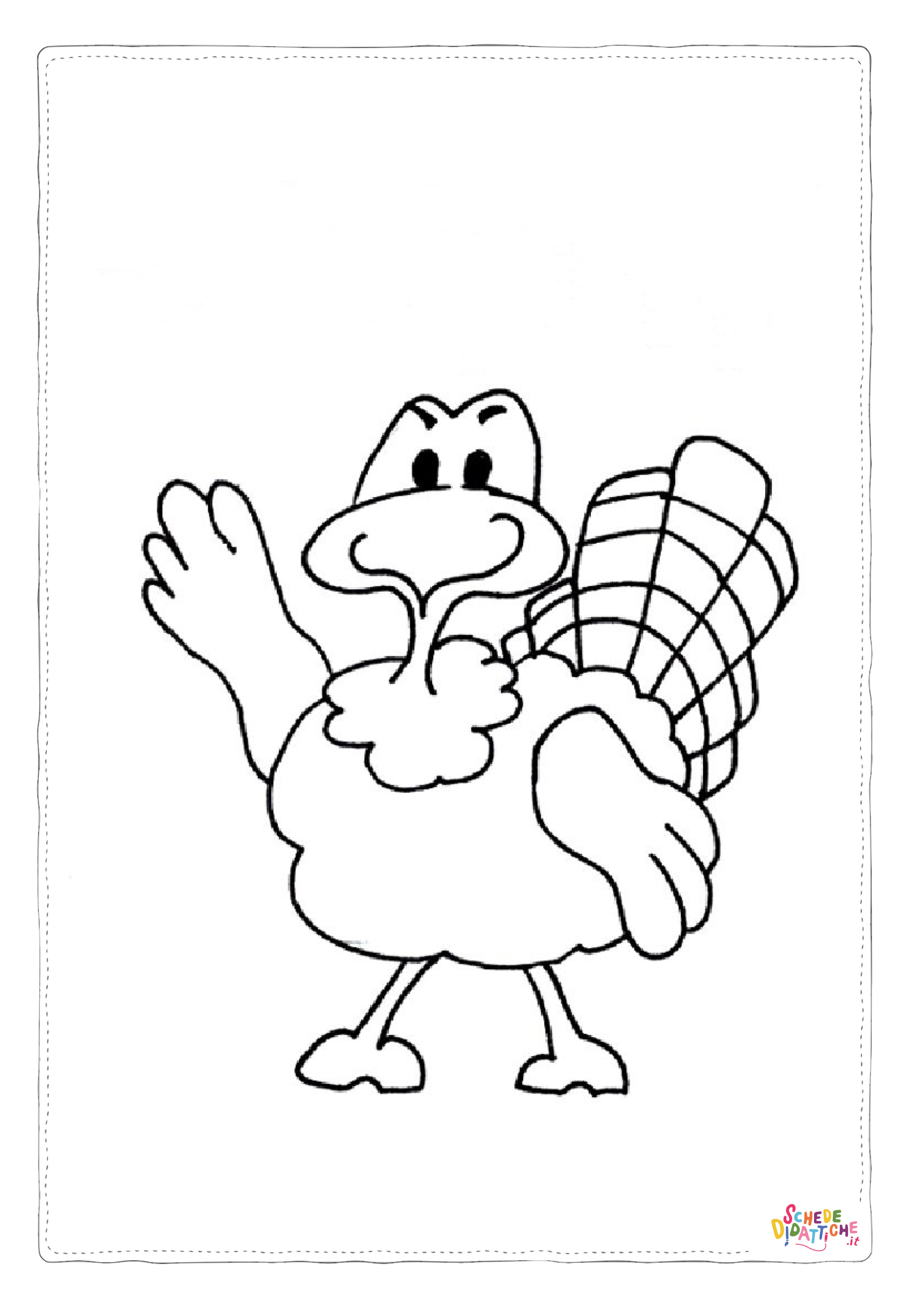 Disegno di tacchino da stampare e colorare 62