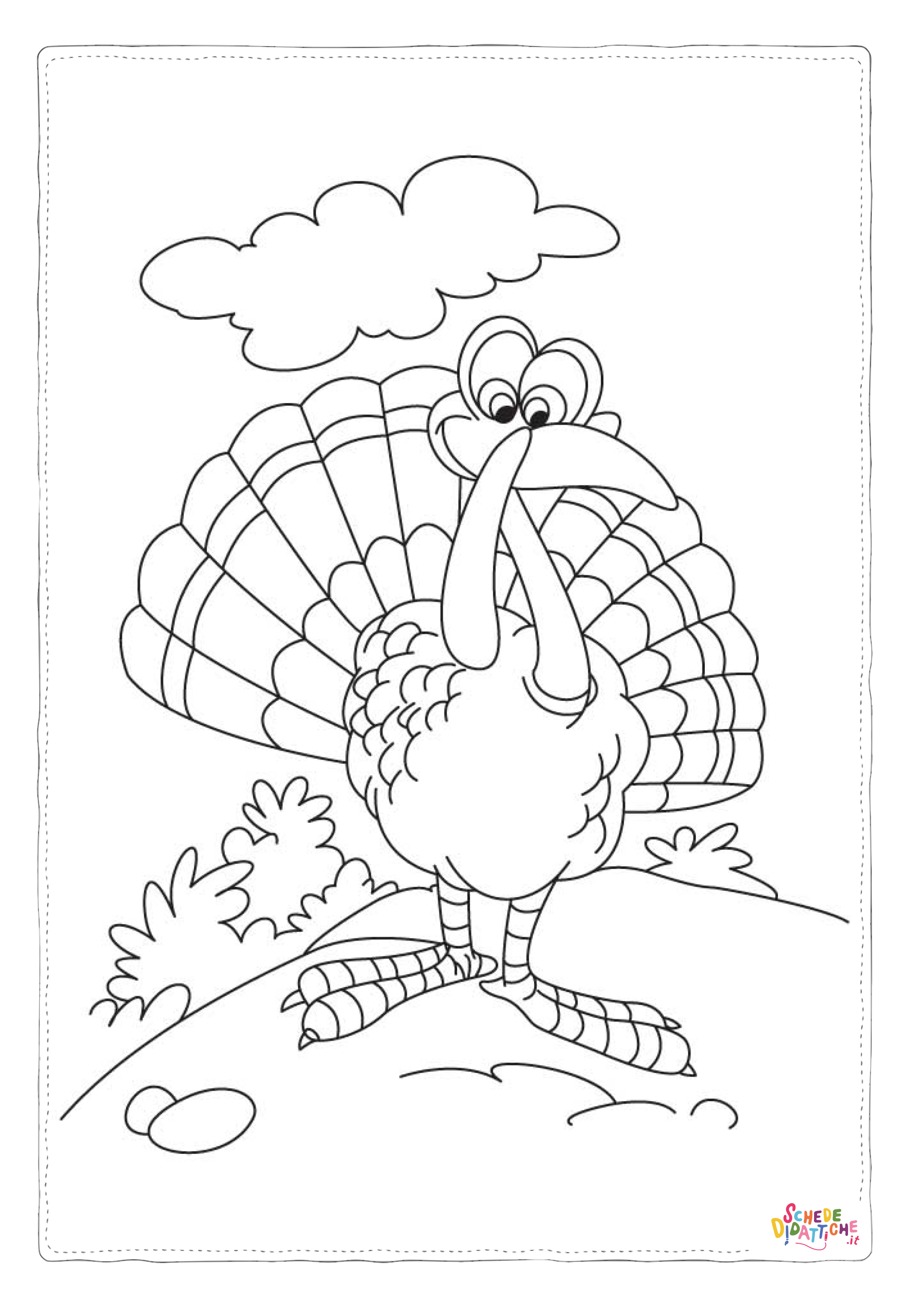 Disegno di tacchino da stampare e colorare 38
