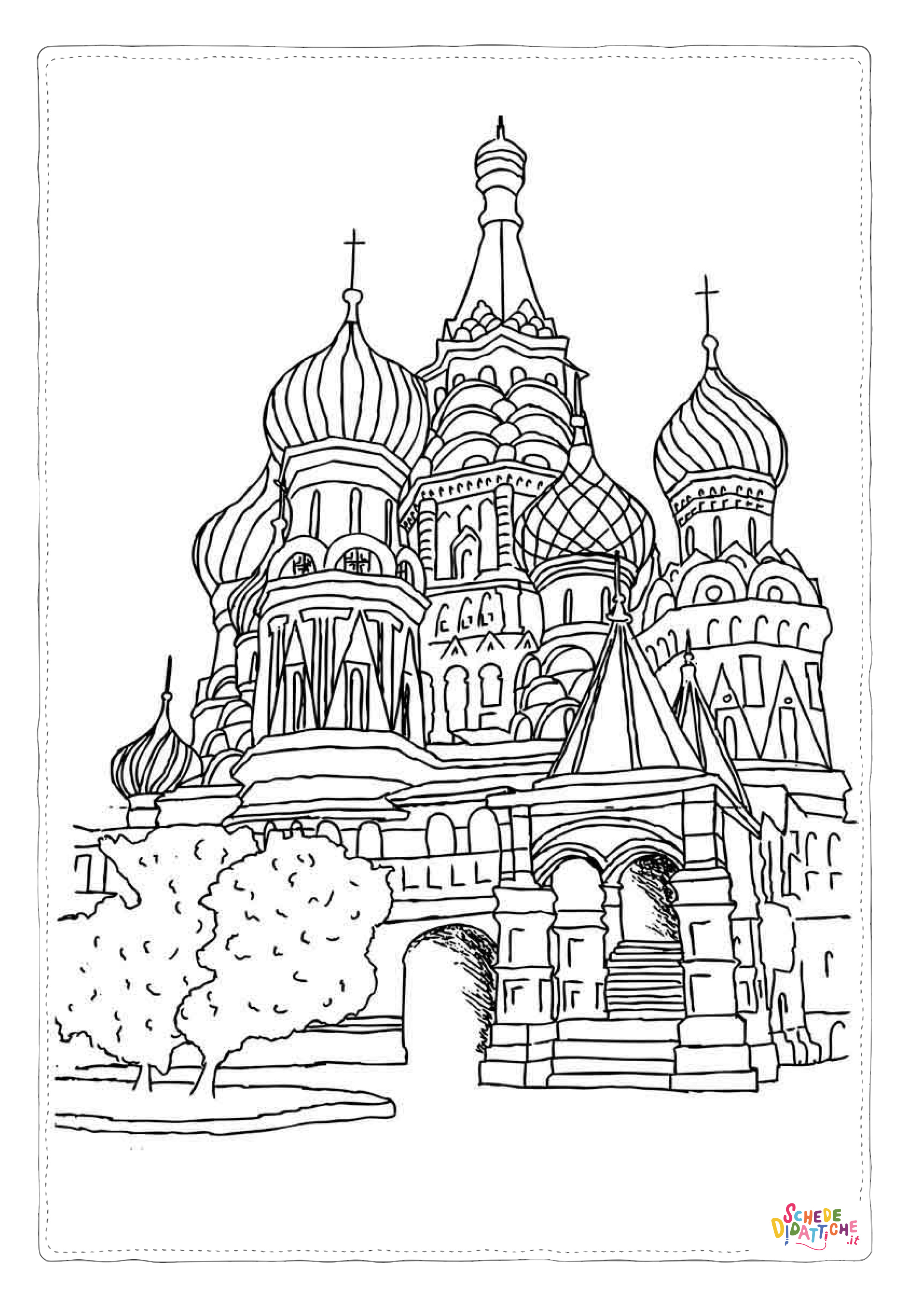 Disegno "Disegno di monumento famoso da stampare e colorare 19" Disegno di monumento famoso da stampare e colorare 19