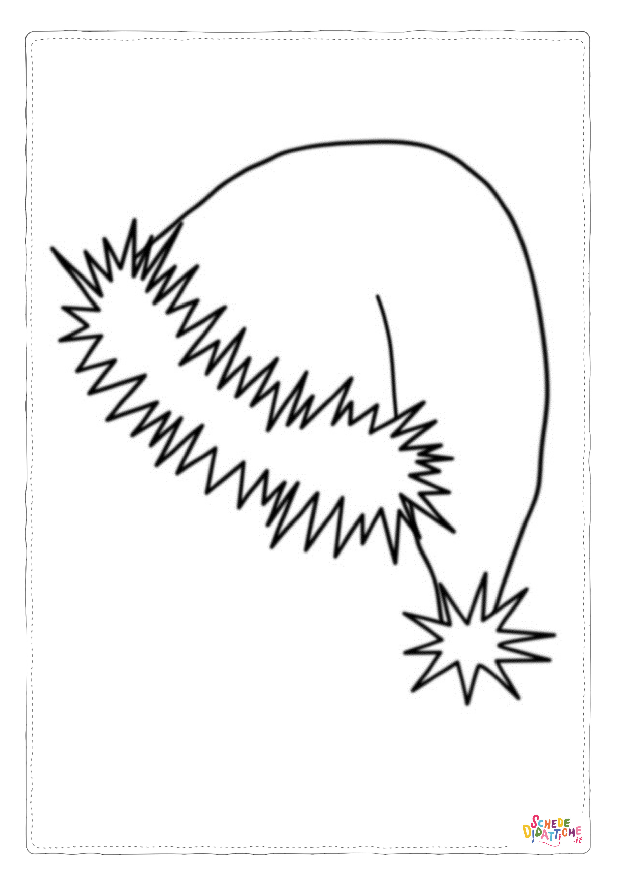 Disegno "Disegno di cappello di Natale da stampare e colorare 4" Disegno di cappello di Natale da stampare e colorare 4