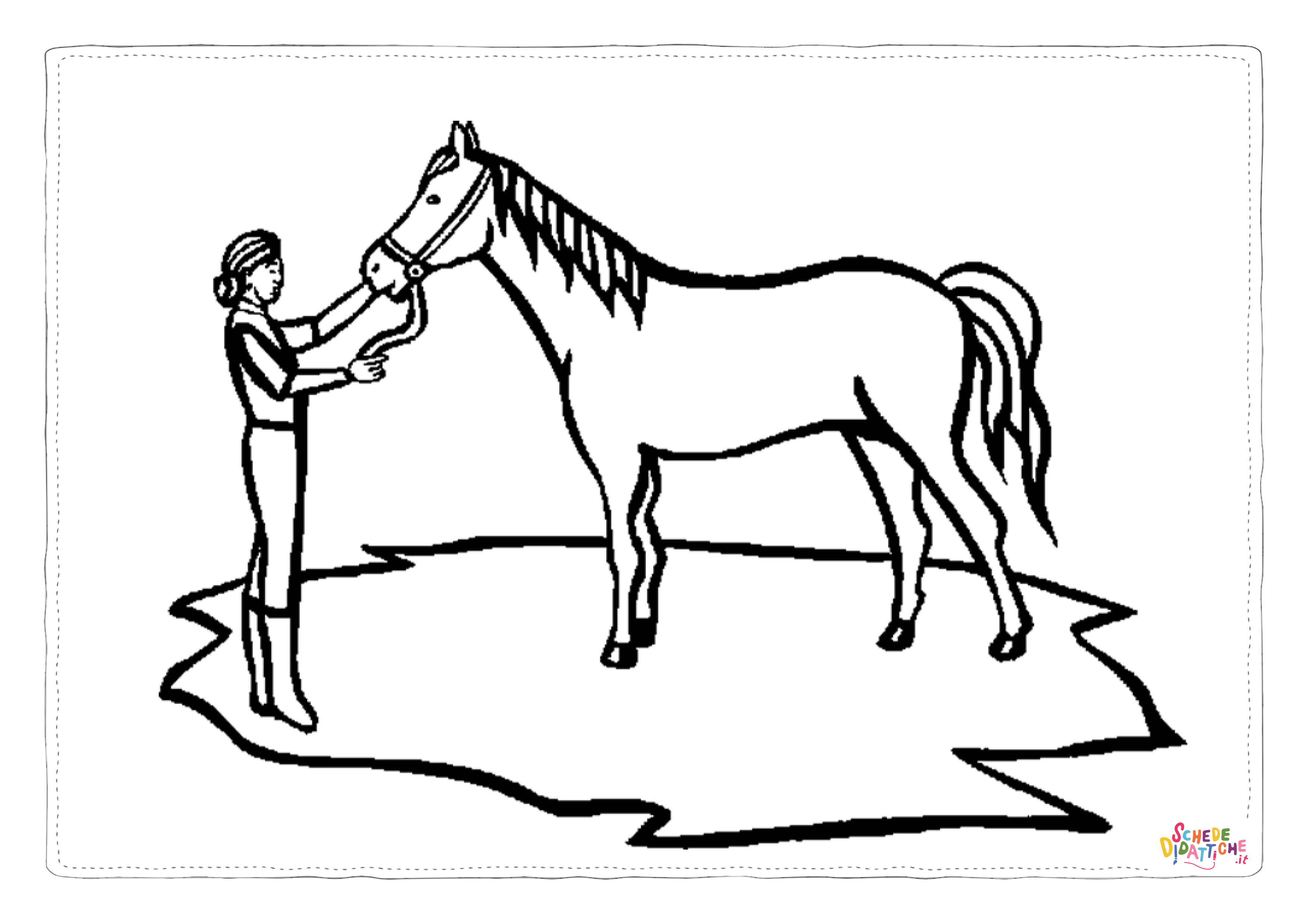 Disegno "Disegno di cavallo da stampare e colorare 174" Disegno di cavallo da stampare e colorare 174
