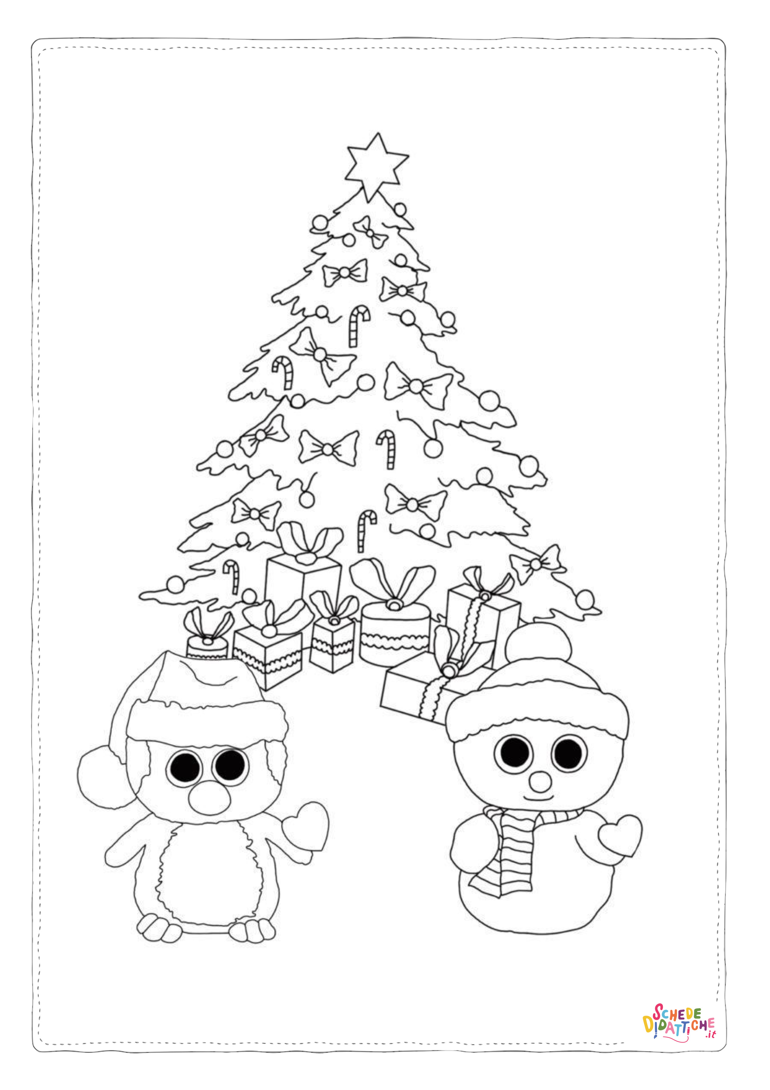 Disegno "Disegno di albero di Natale da stampare e colorare 228" Disegno di albero di Natale da stampare e colorare 228