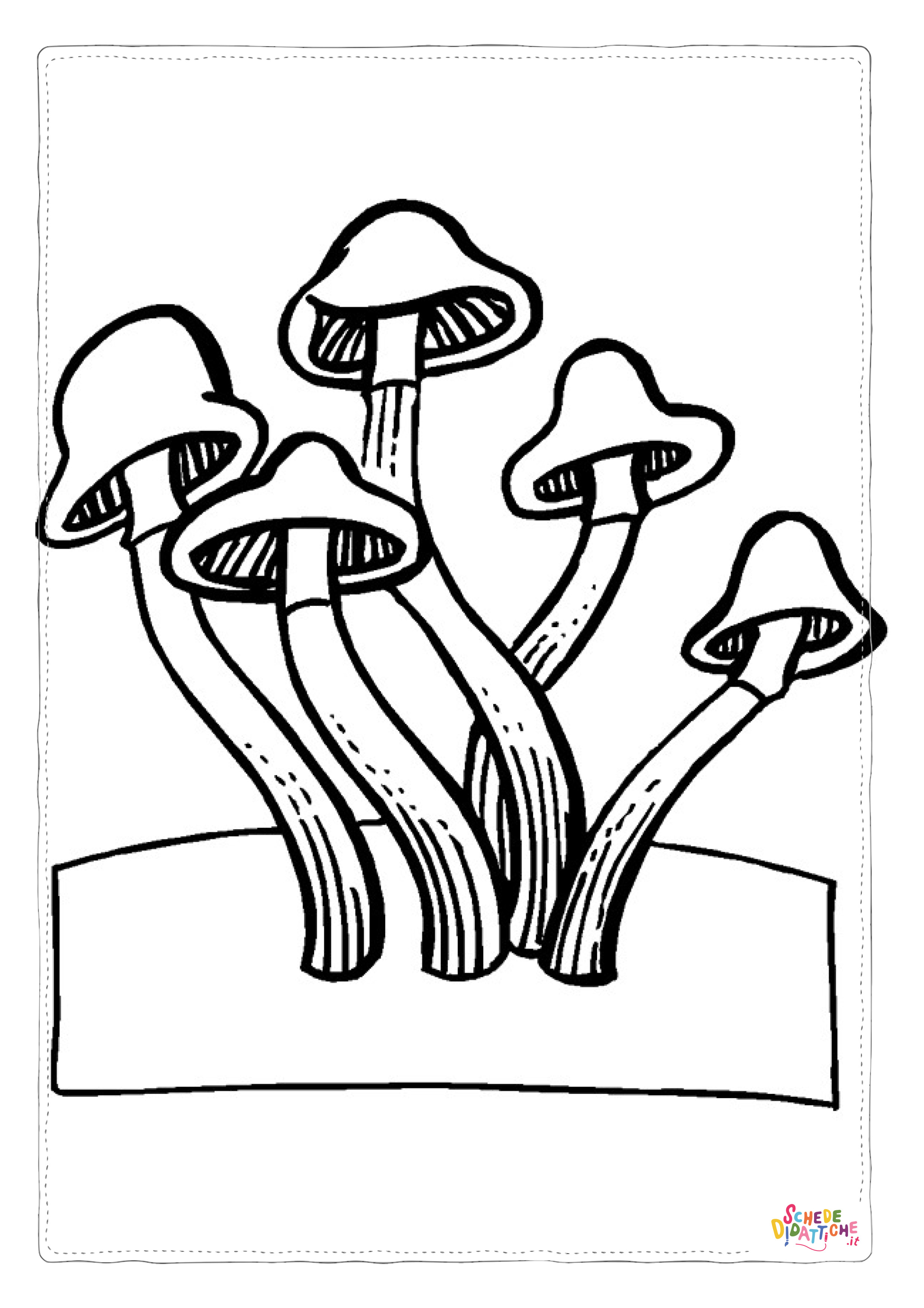 Disegno di fungo da stampare e colorare 13