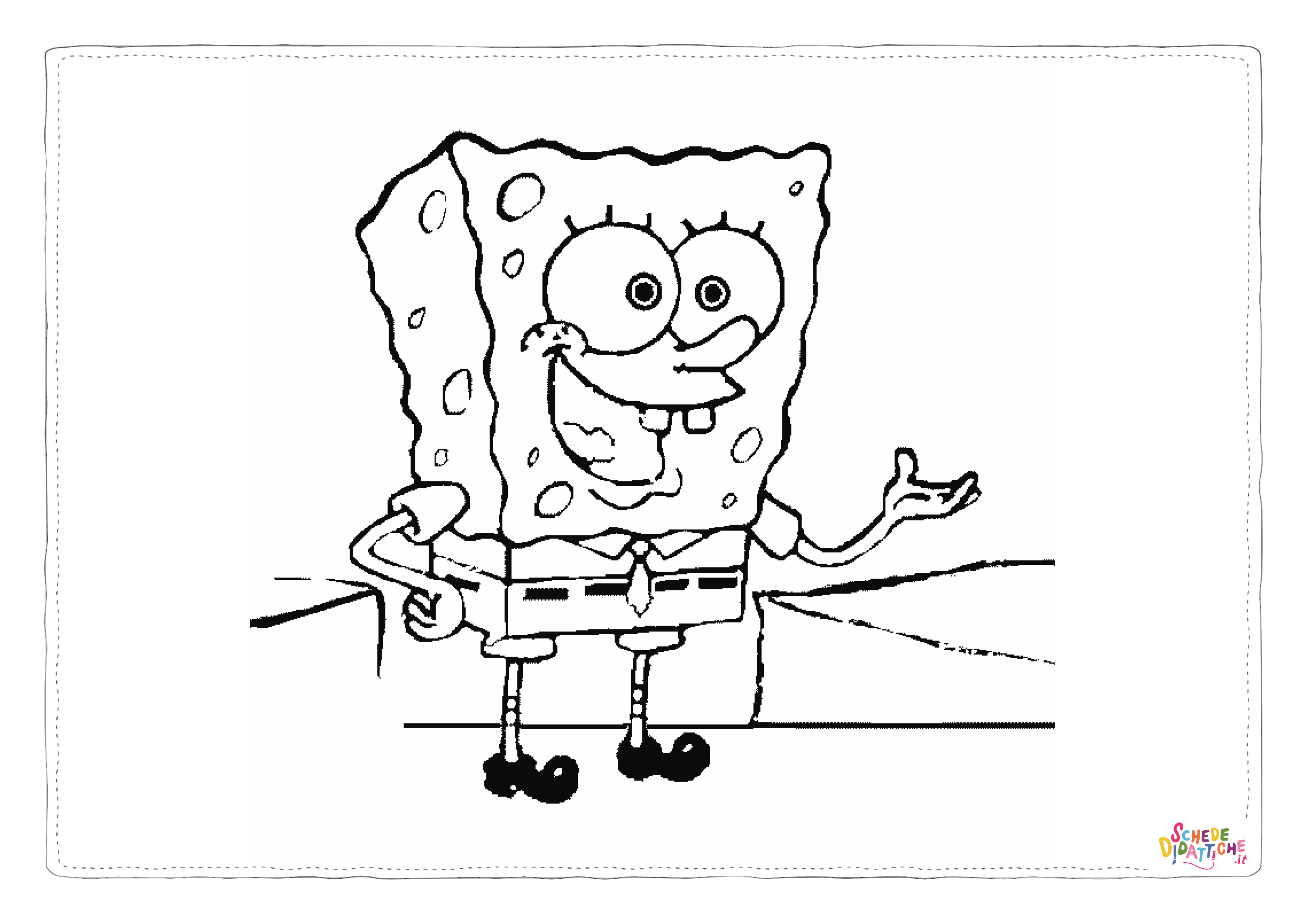 Disegno "Disegno di Spongebob da stampare e colorare 13" Disegno di Spongebob da stampare e colorare 13