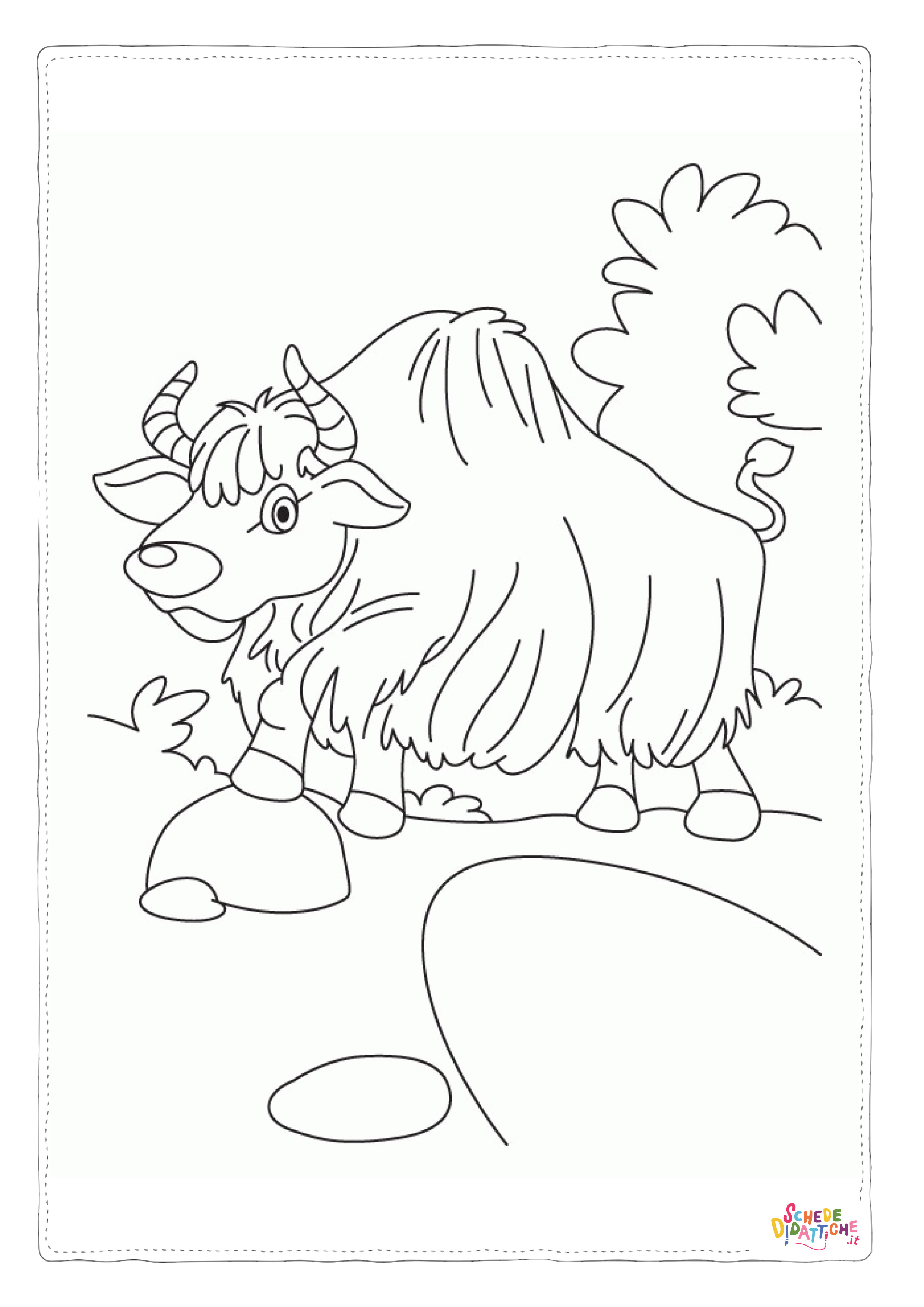 Disegno "Disegno di bufalo da stampare e colorare 3" Disegno di bufalo da stampare e colorare 3