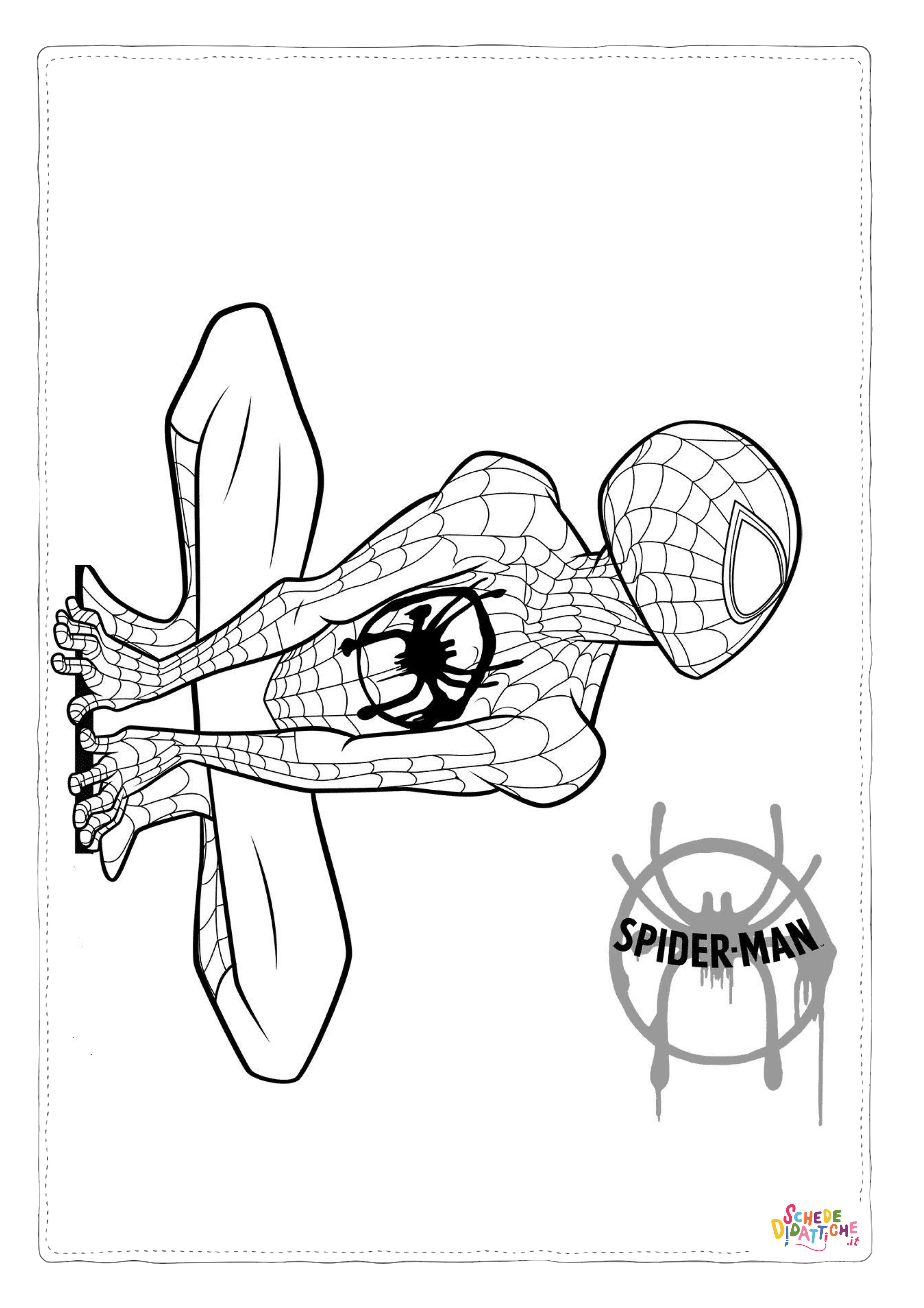 Disegno "Disegno di Spiderman da stampare e colorare 166" Disegno di Spiderman da stampare e colorare 166